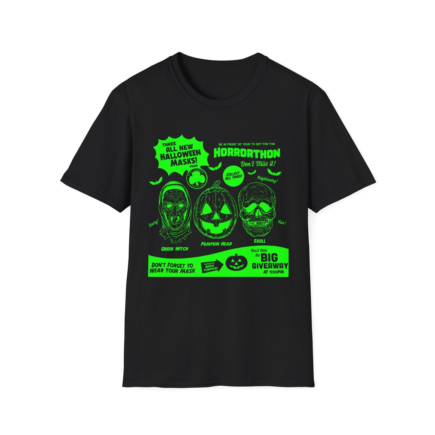 halloween 3 tv guide ad graphic 2 in green tshirt