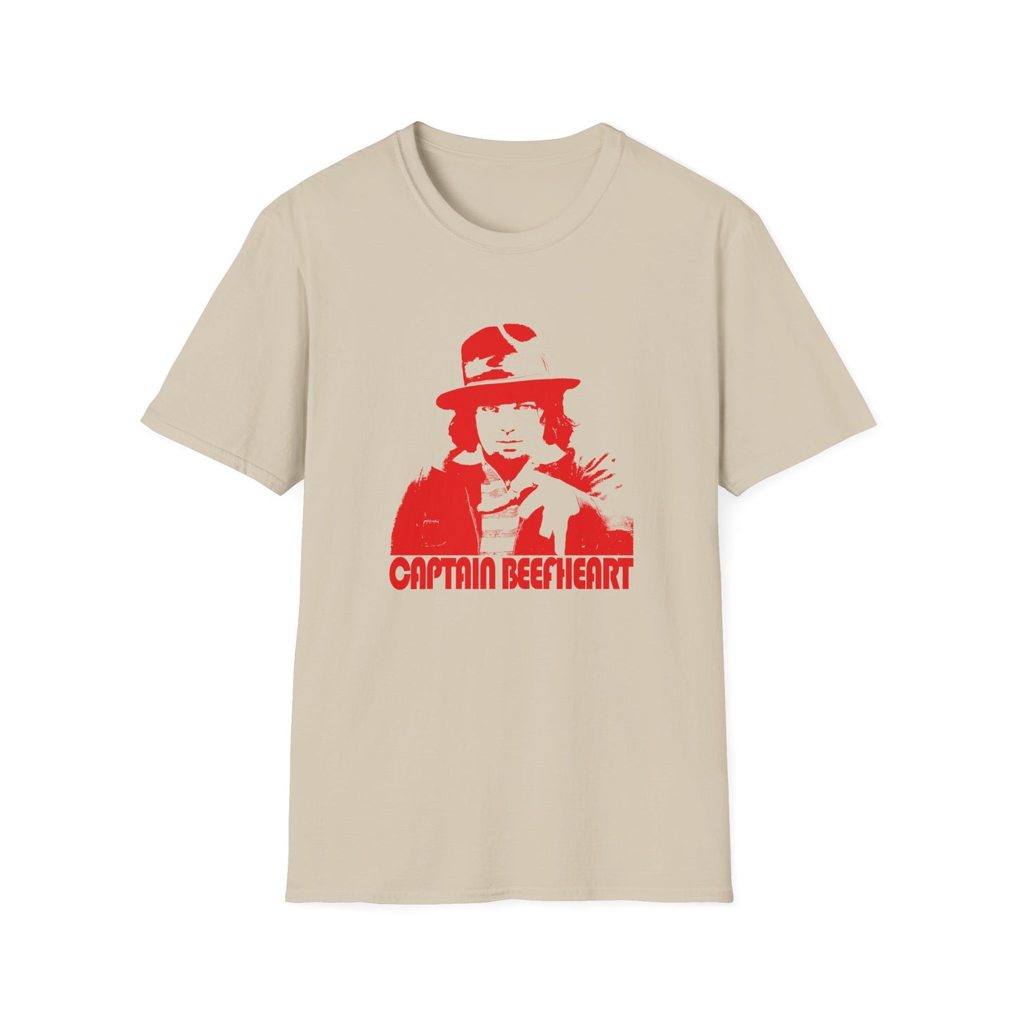 captain beefheart without the trout mask red stencil tshirt