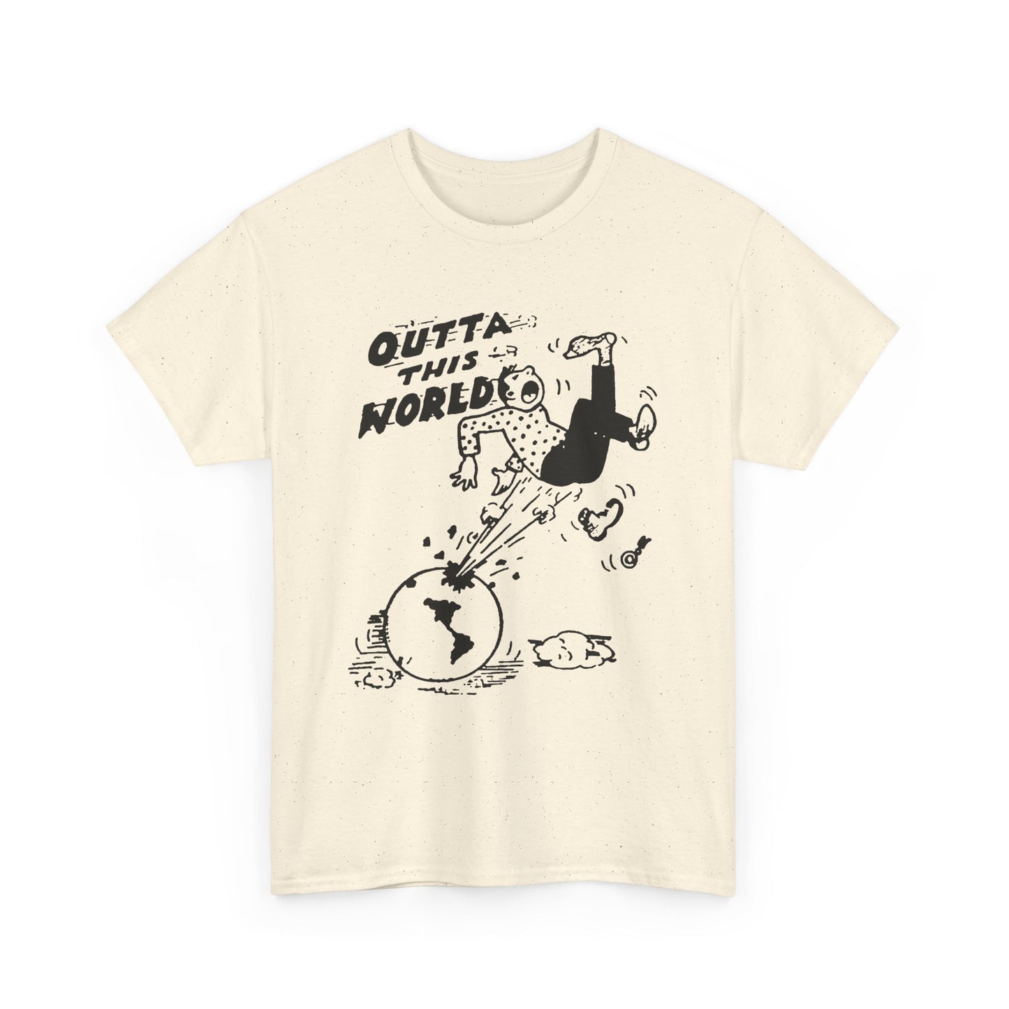 mid century burlesque advertising image outta this world tshirt