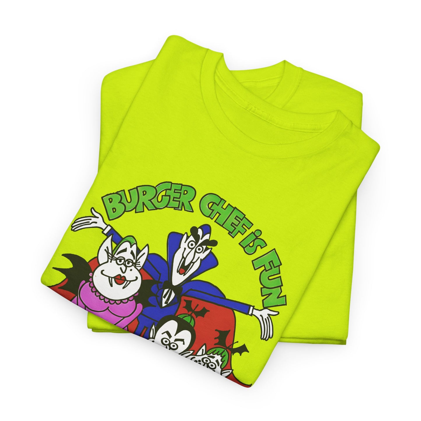 1970s burger chef is fun for the whole fangmily reproduction tshirt