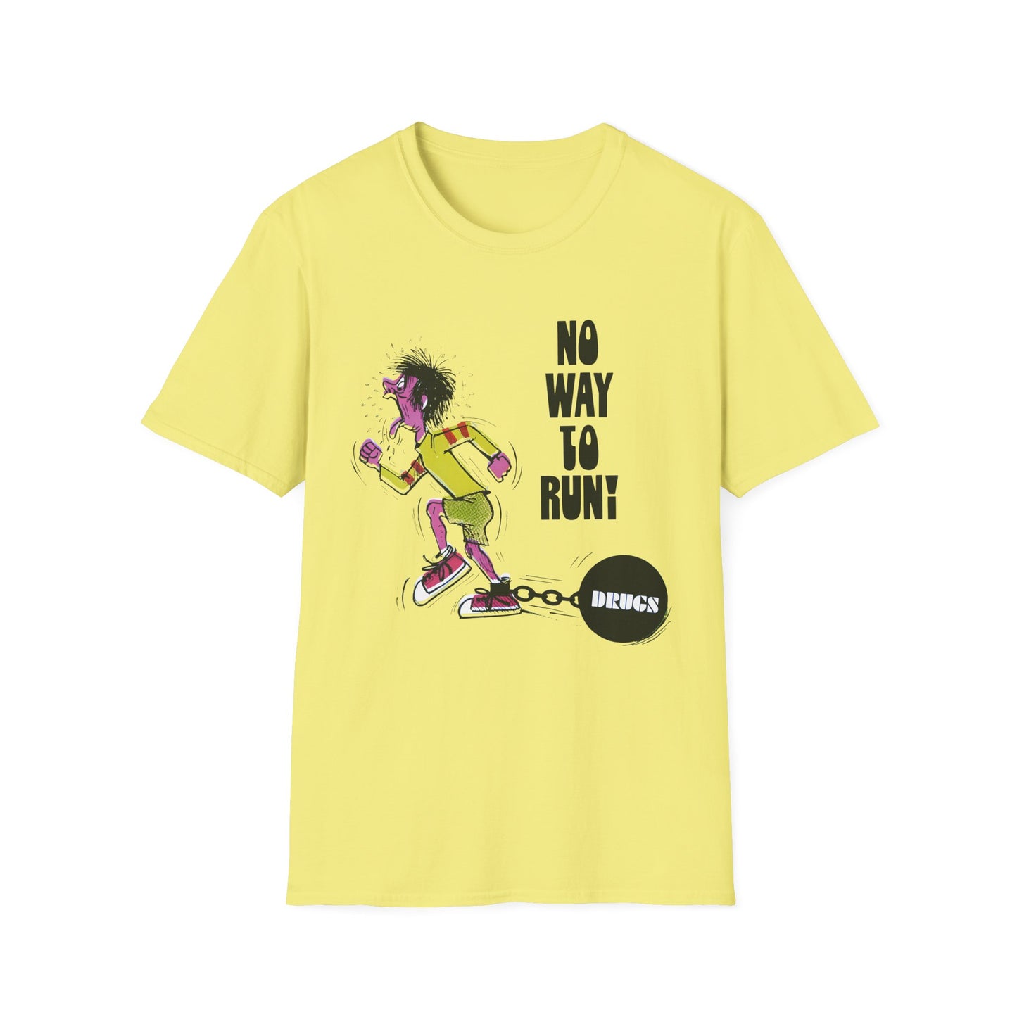 1960s/70s anti-drug poster no way to run (drugs) by smartset smarteen s.o.s tshirt