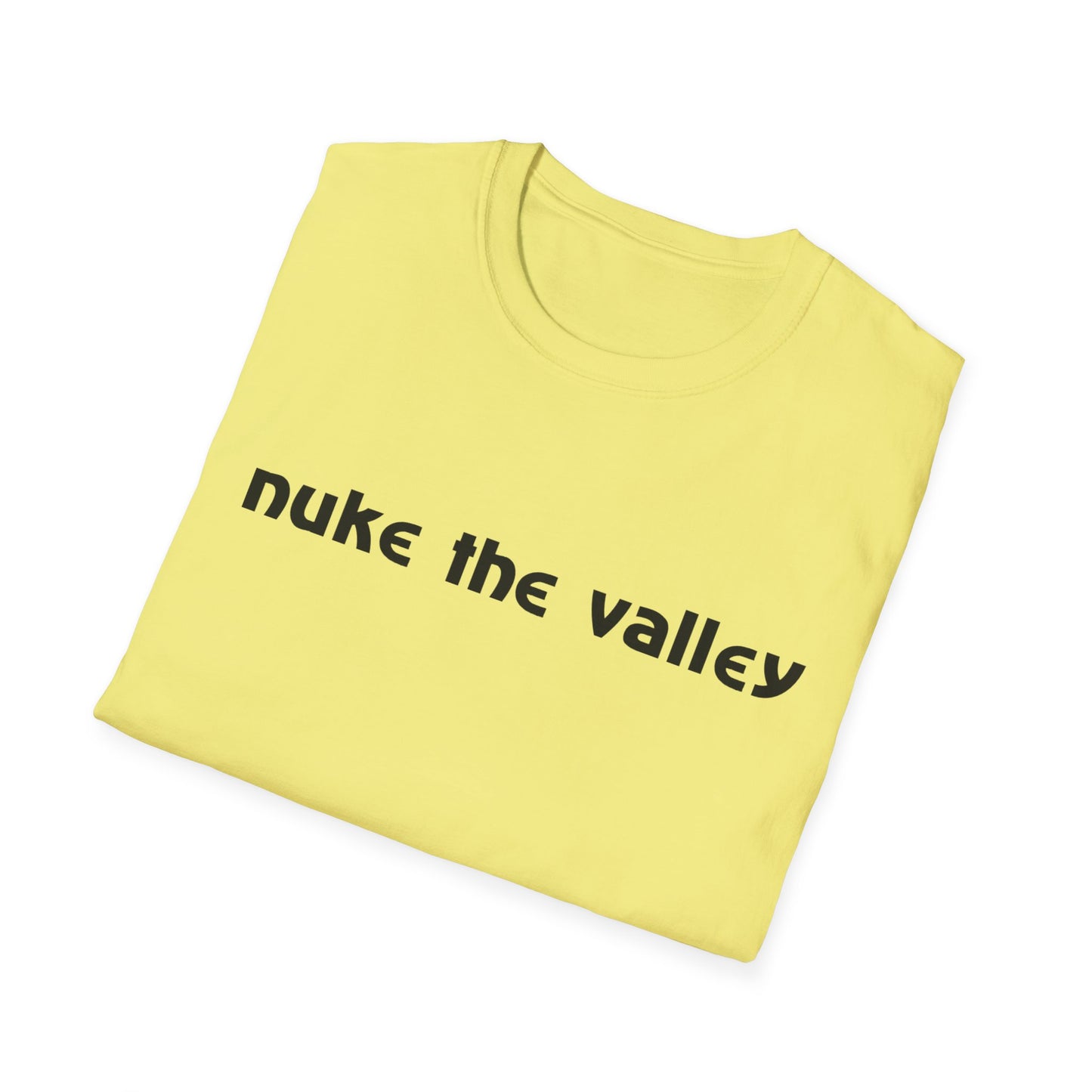 80s slogan "nuke the valley" tshirt