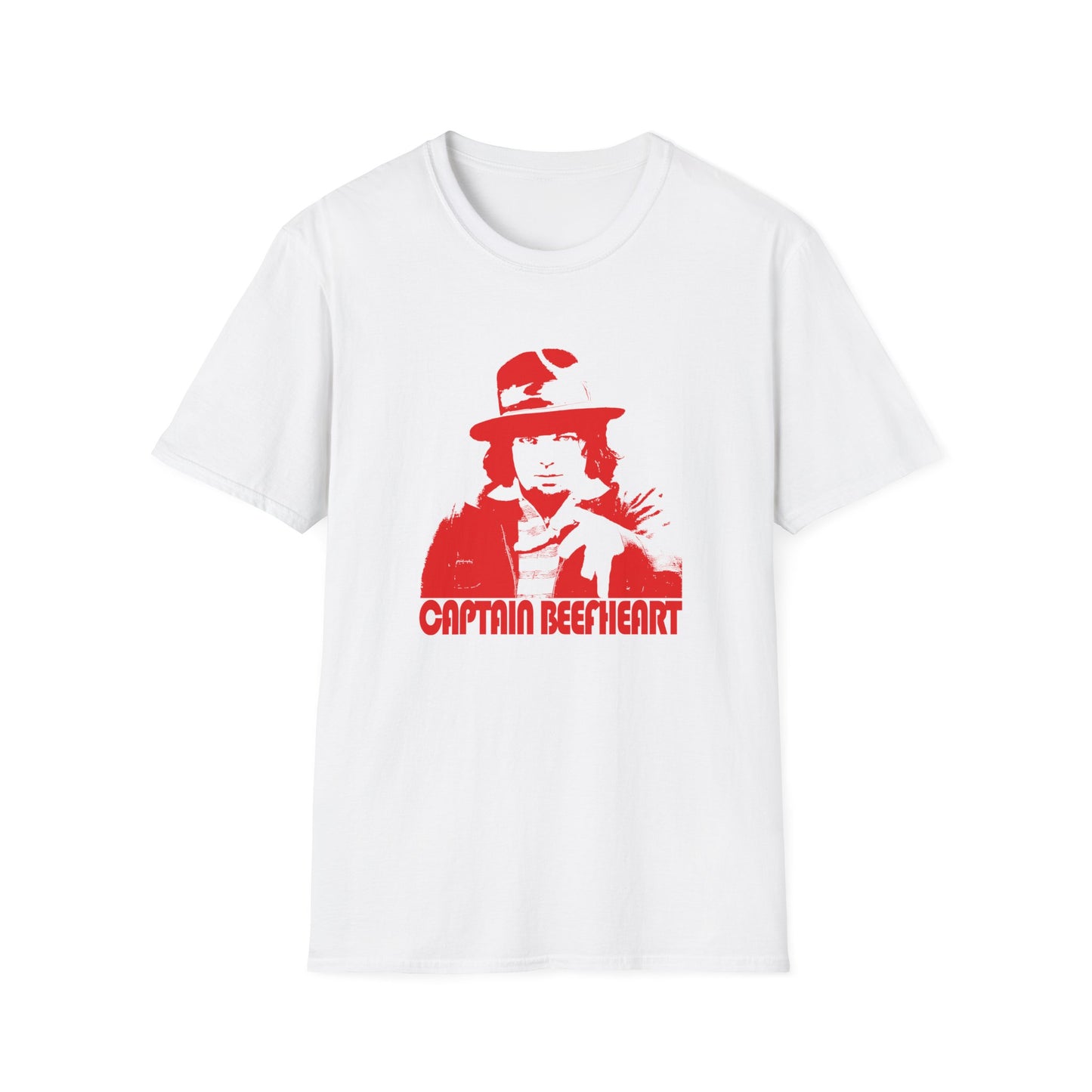 captain beefheart without the trout mask red stencil tshirt