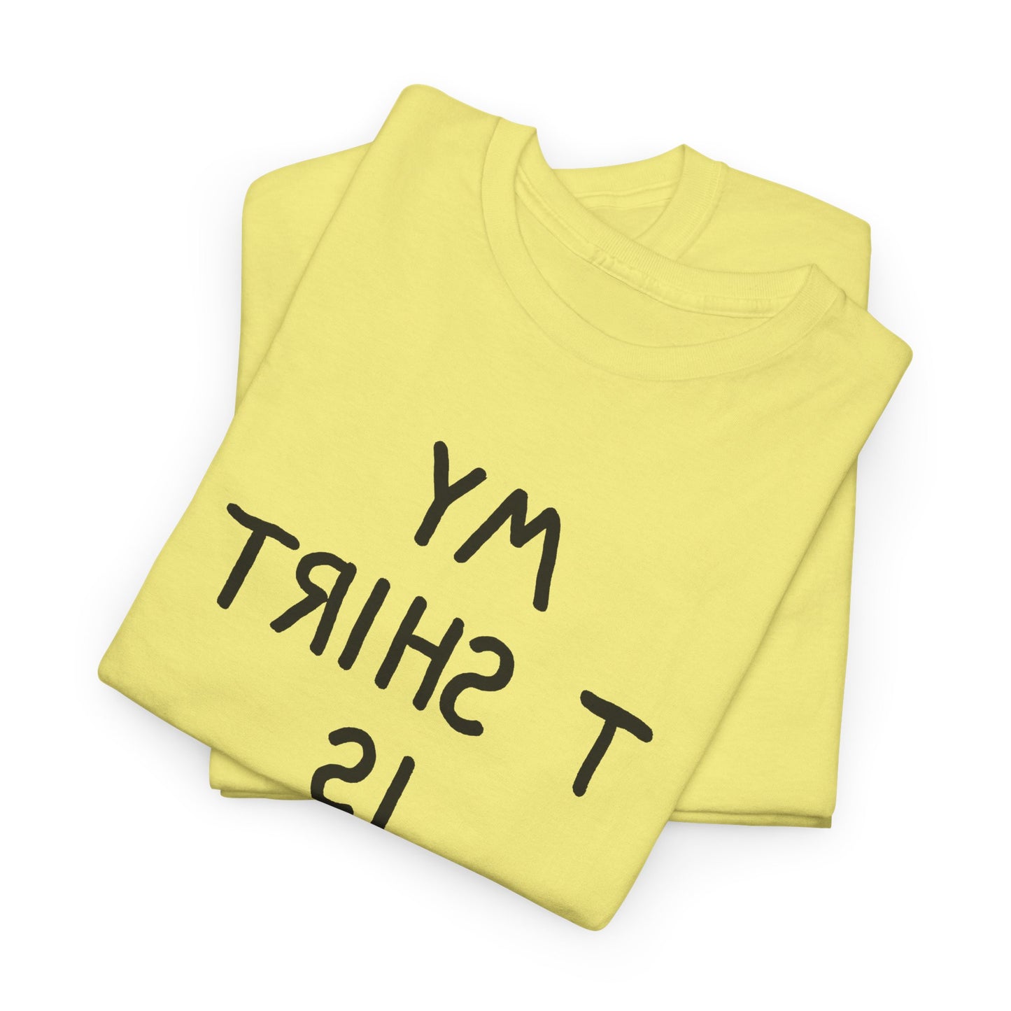 1960s novelty my tshirt is inside out spelled backwards custom hand drawn reproduction tshirt