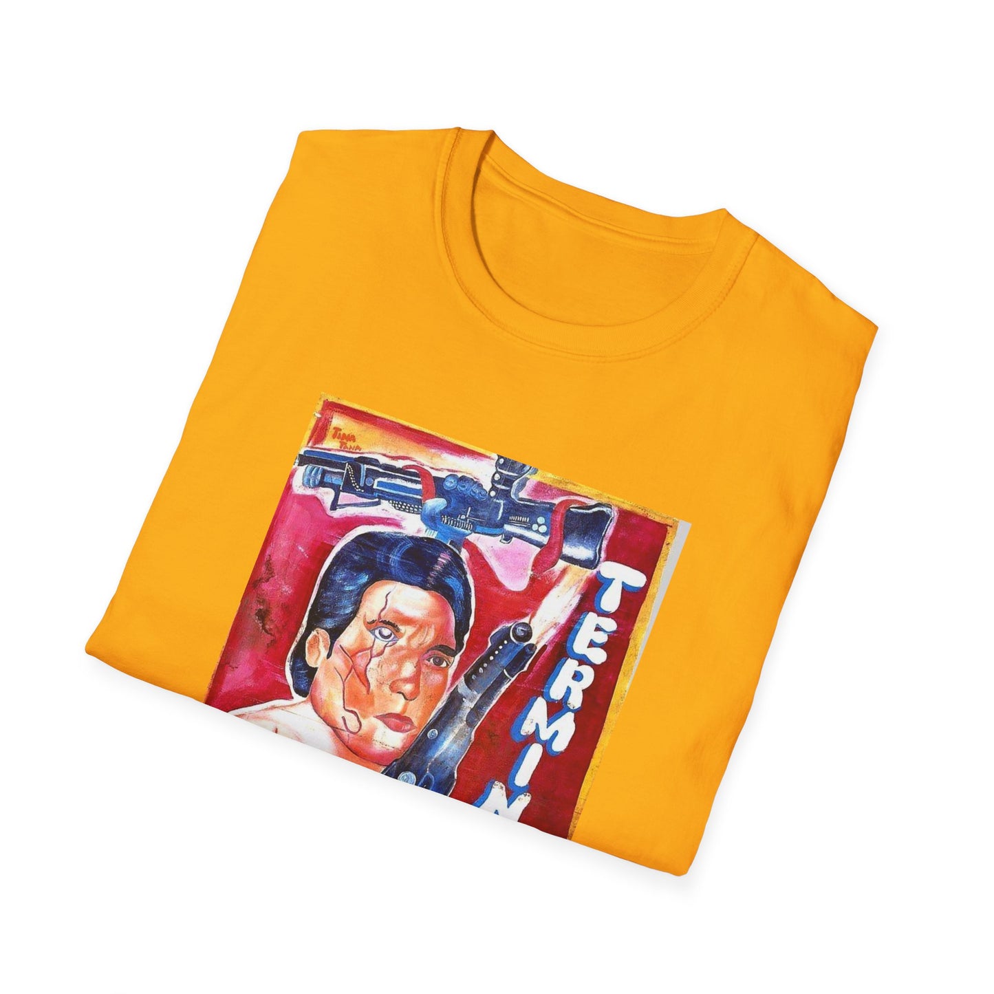 the terminator 1984 ghanaian movie poster tshirt