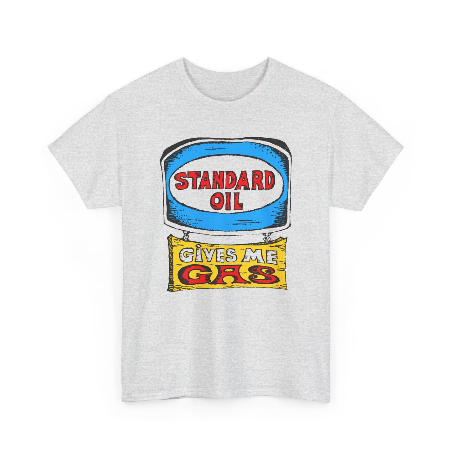 1970s standard oil gives me gas reproduction tshirt