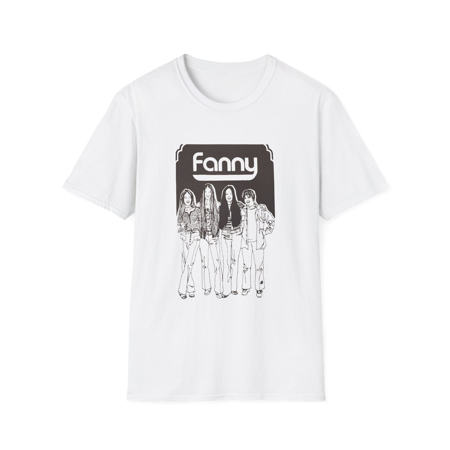 1970s rock n roll band fanny show poster tshirt