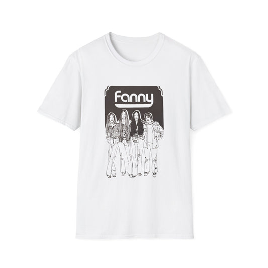 1970s rock n roll band fanny show poster tshirt