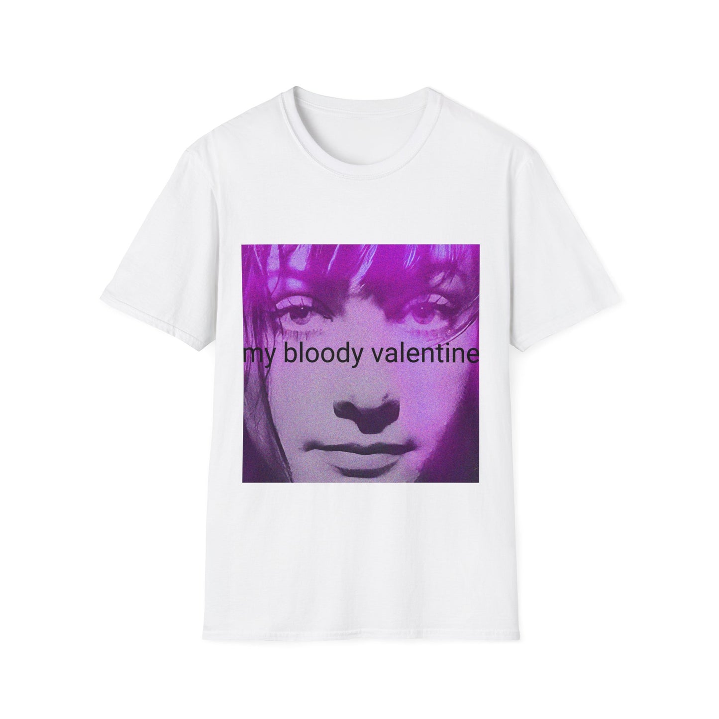 my bloody valentine belinda butcher close up in purple tshirt