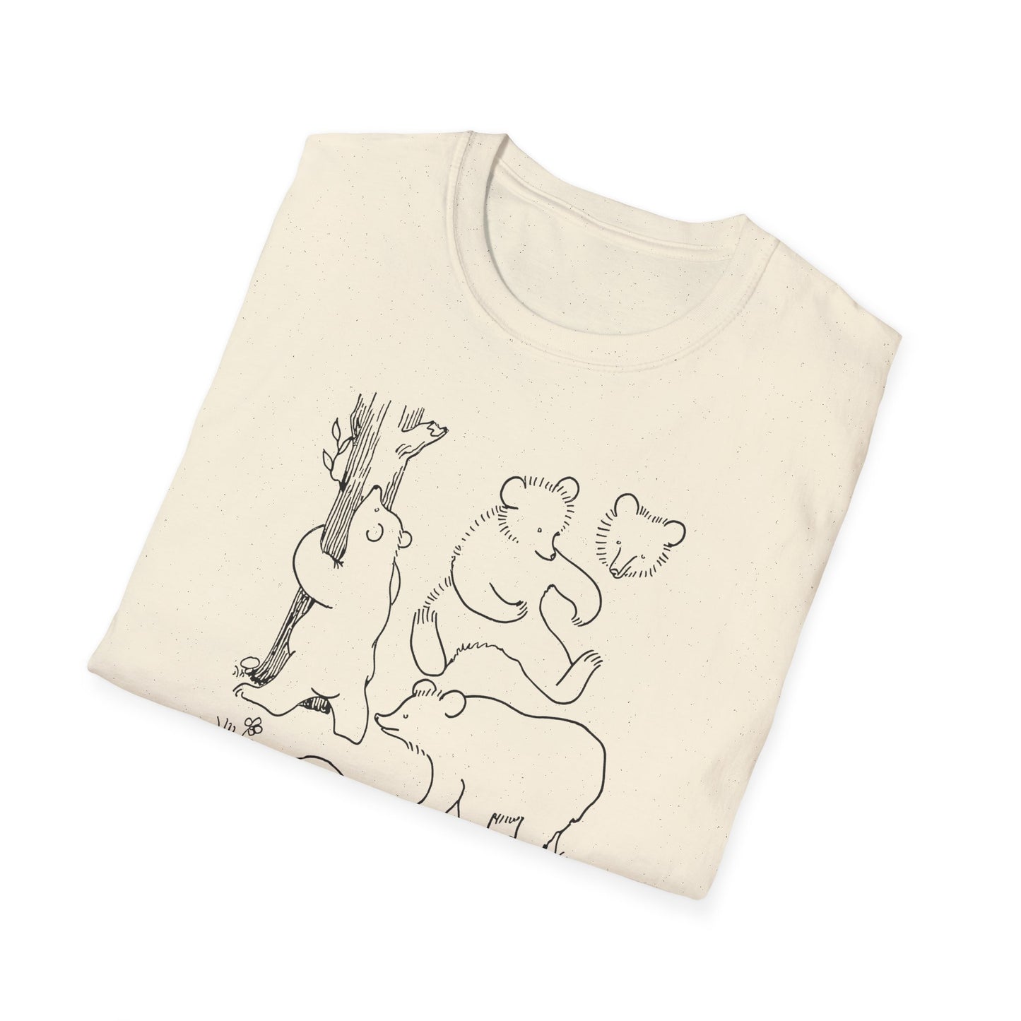 vintage french drawing guide cute bear illustrations reproduction tshirt
