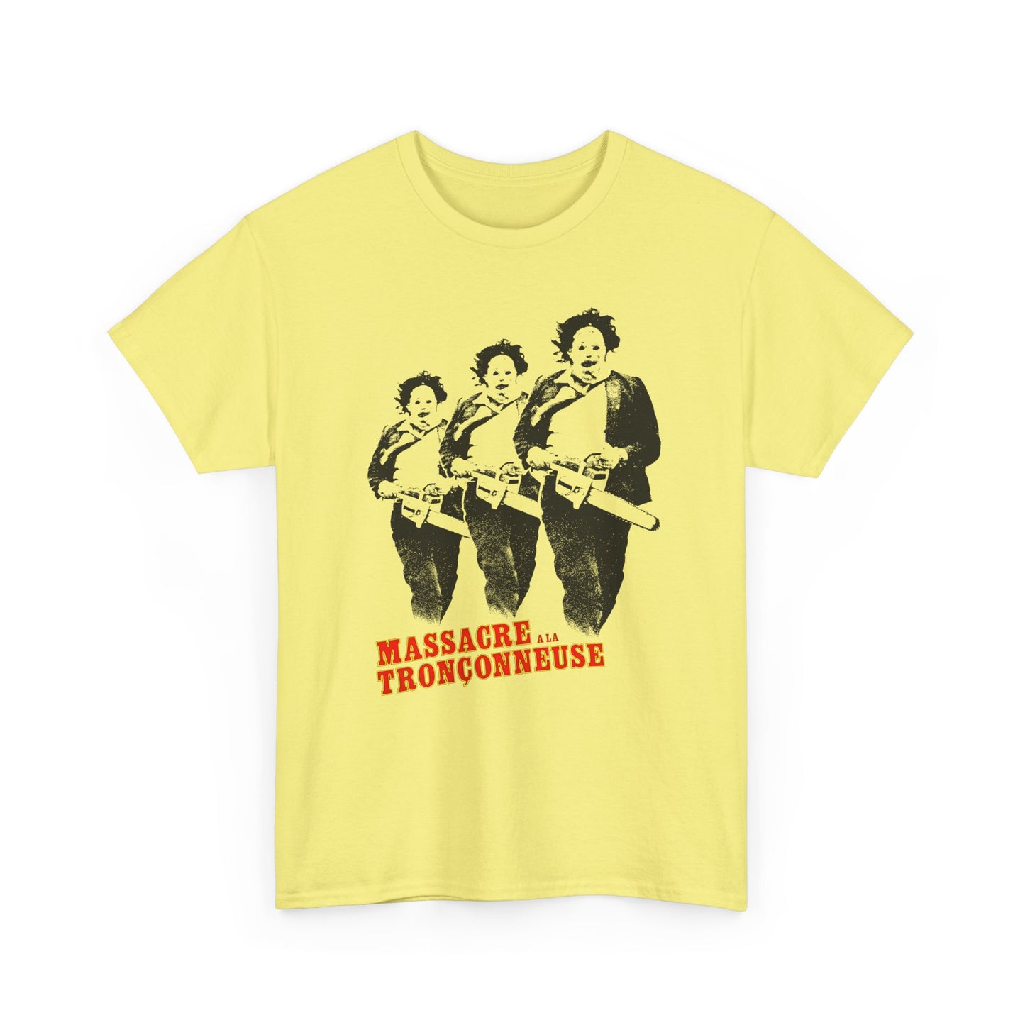 1974 the texas chainsaw massacre french film poster after 5 year ban in france tshirt