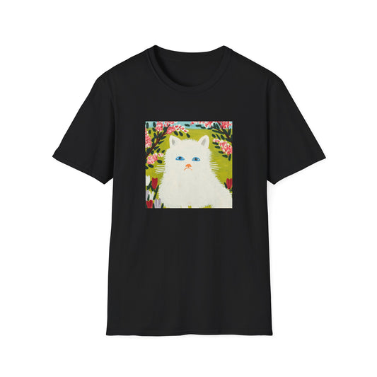 maud lewis canadian folk artist white cat tshirt