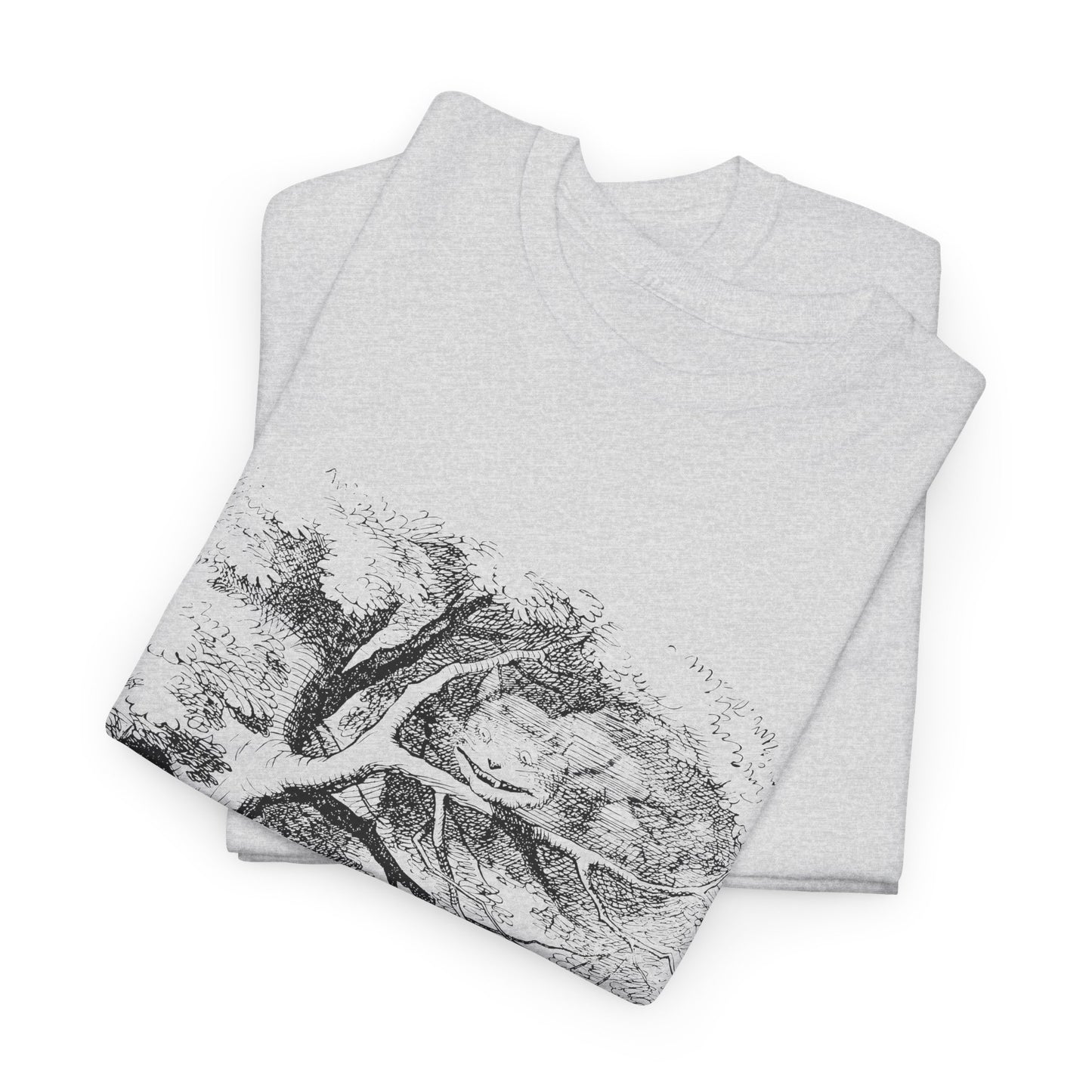 1865 alice's adventures in wonderland illustration by john tennial cheshire cat tshirt