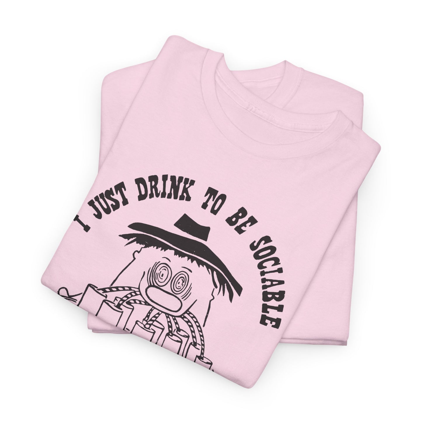 vintage i just drink to be sociable reproduction tshirt