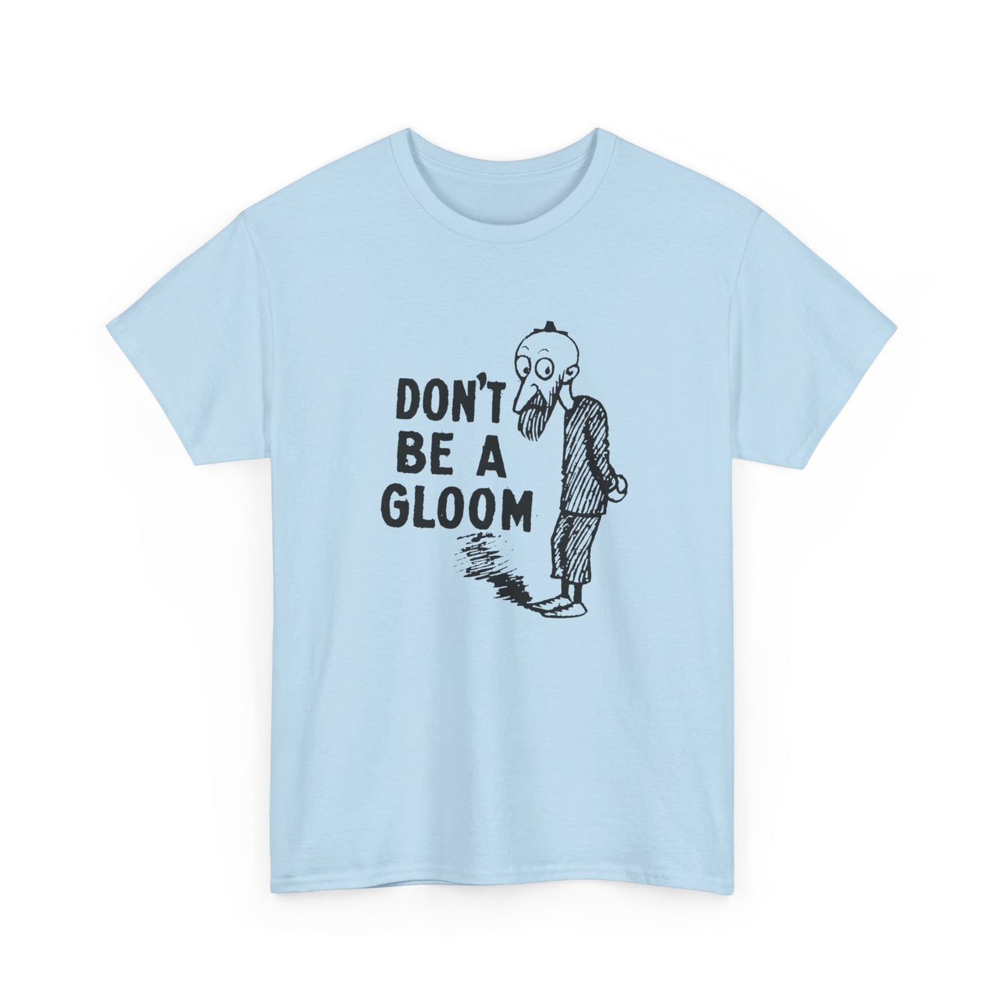 don't be a gloom vintage reproduction of a tokio cigarette pin by t.e powers gloom and joy unisex cotton tee