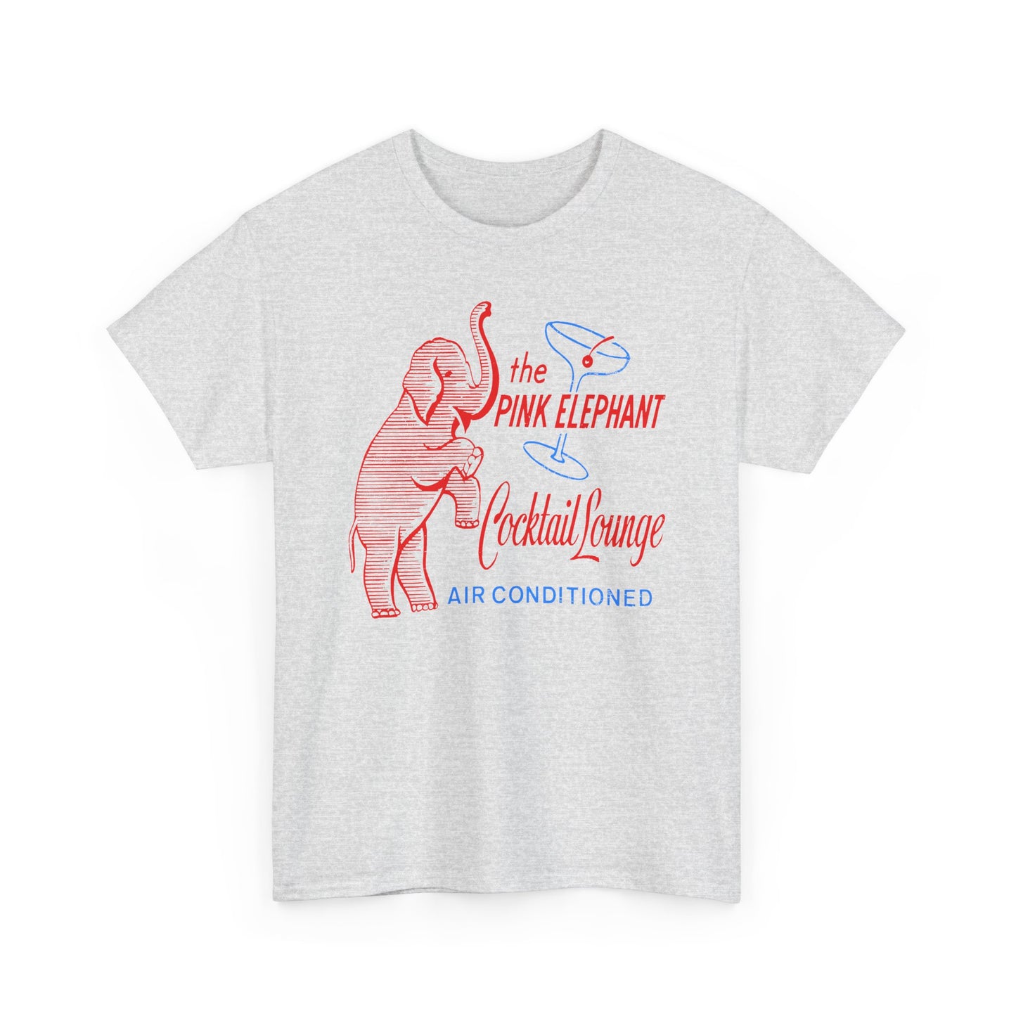 the pink elephant lounge air conditioned cocktail lounge vintage graphic custom edit tshirt