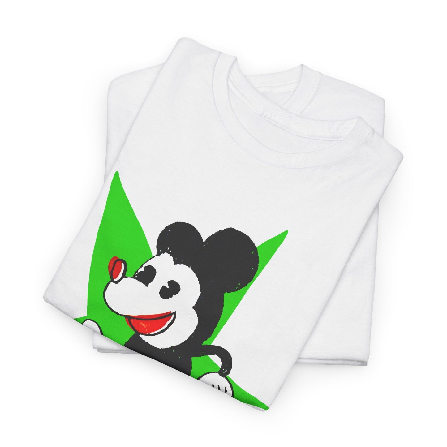 vintage japanese mickey with weird green star fan art tshirt