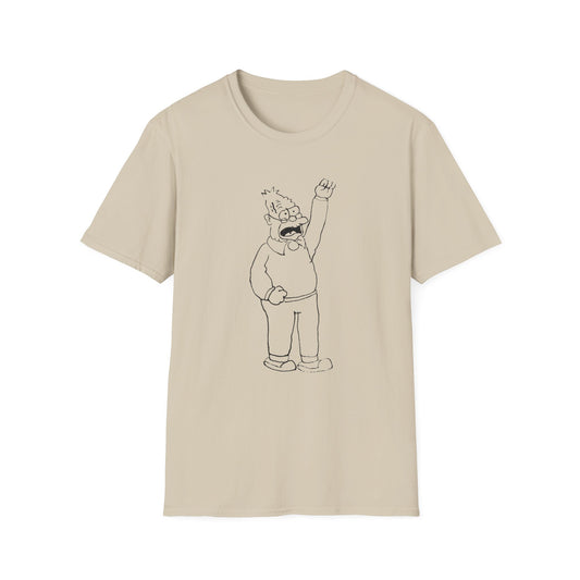 original sketch of grandpa simpson tshirt