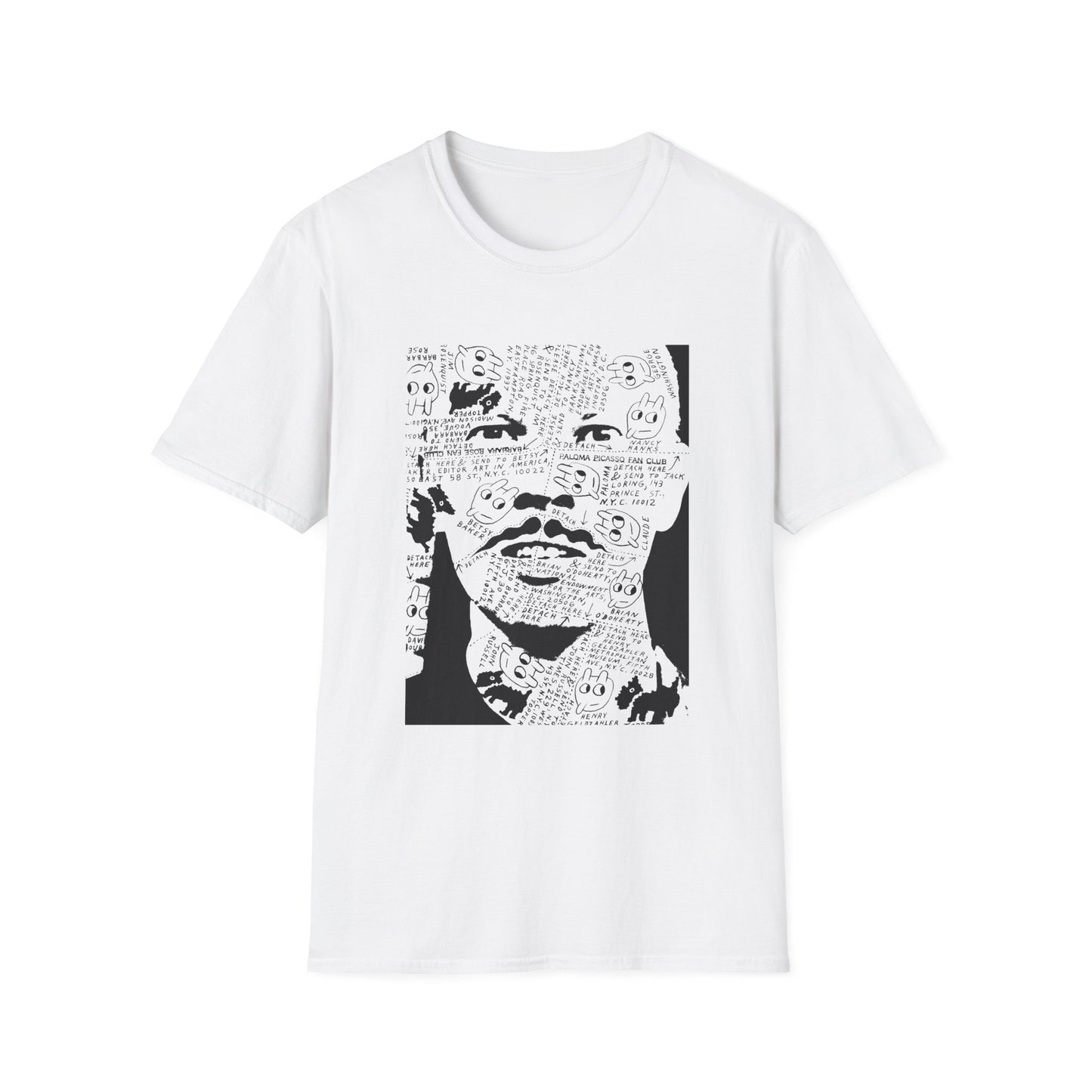 ray johnson's face tshirt