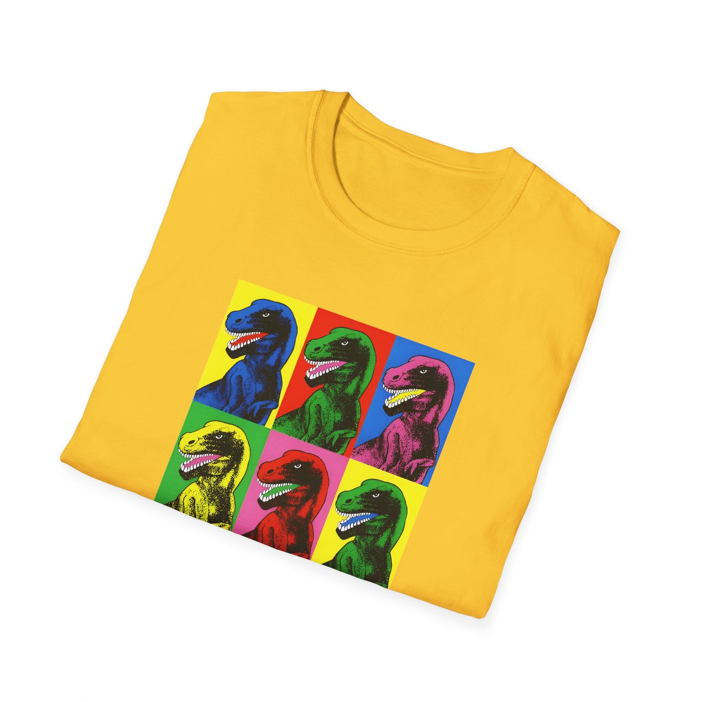 stanley desantis dinosaur pop art as worn by steven spielberg on jurassic park 1993 movie set tshirt