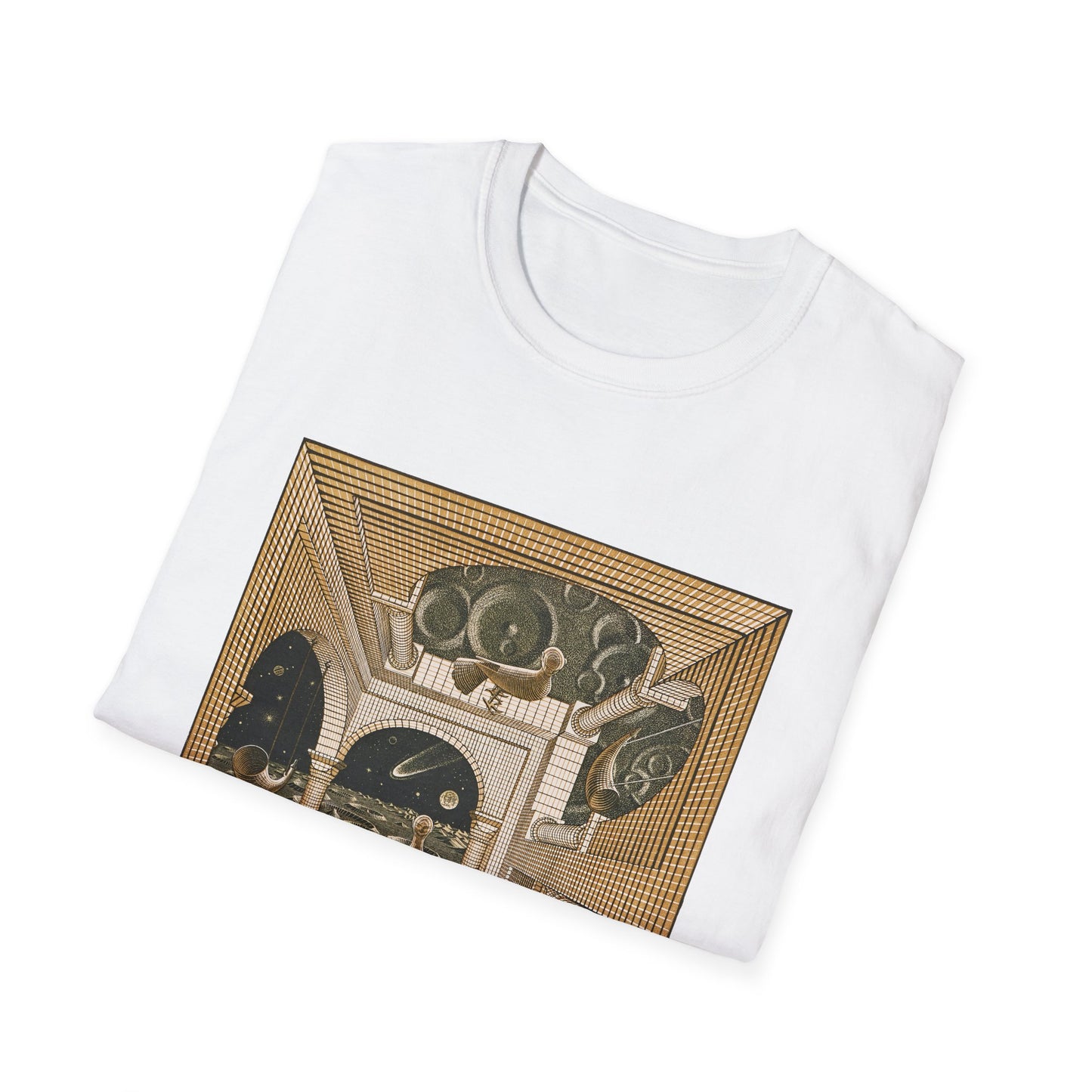 1947 m.c escher another world tshirt