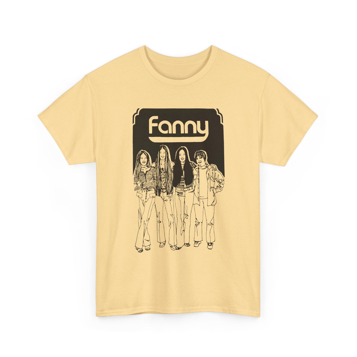 1970s rock n roll band fanny show poster tshirt