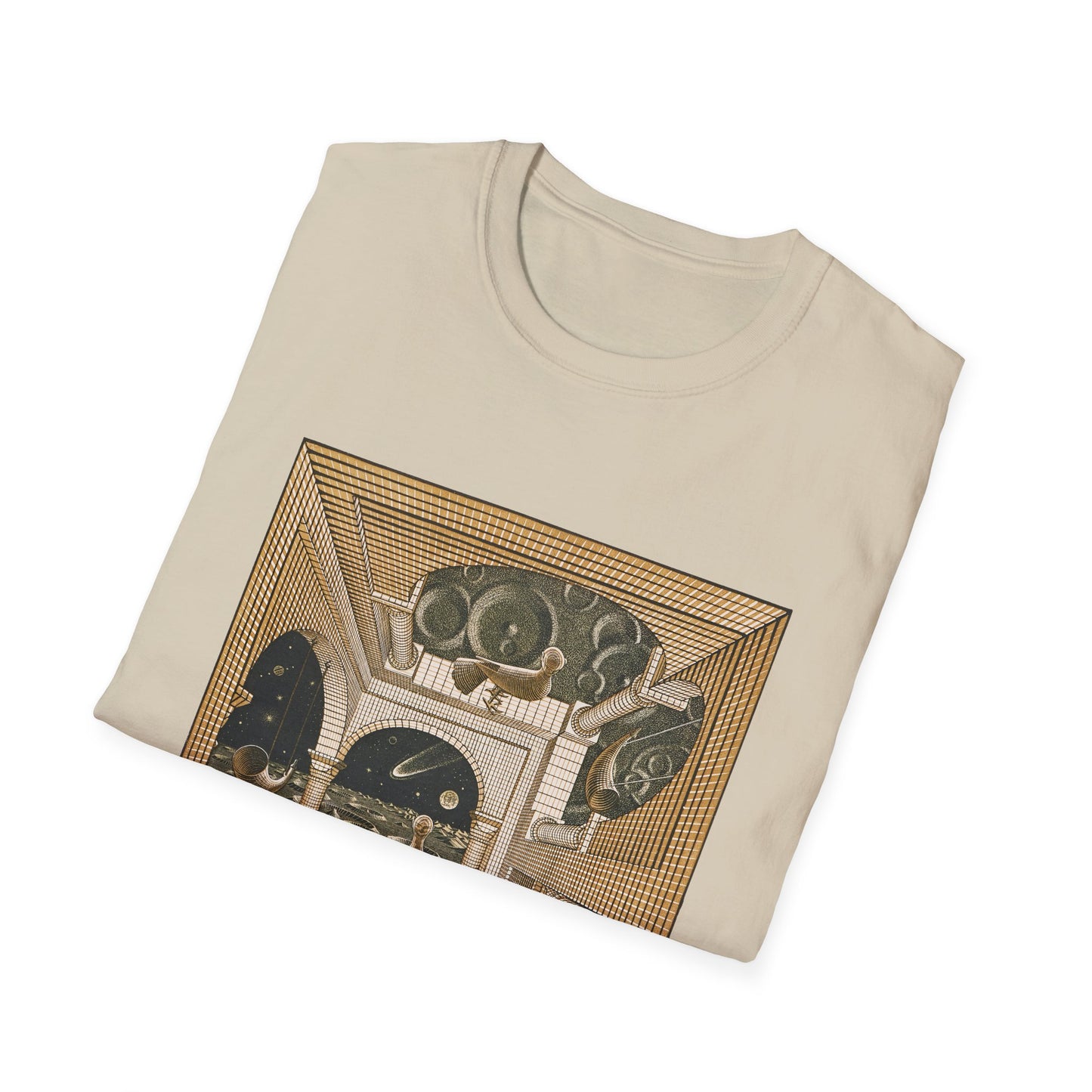 1947 m.c escher another world tshirt