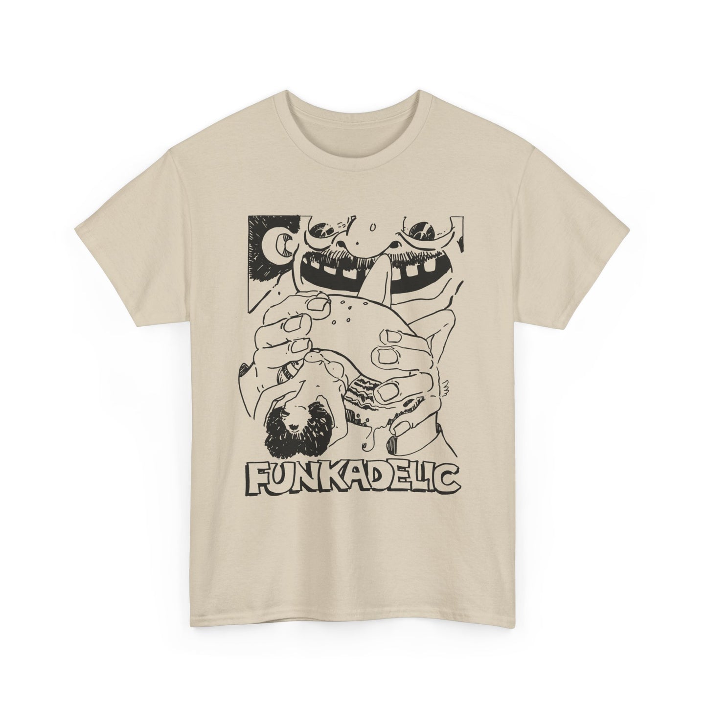 1970s ad for funkadelic's let's take it to the stage album custom edit tshirt