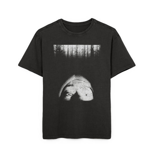 1999 the blair witch project movie poster no words custom distressed graphic edit acid washed oversized tshirt