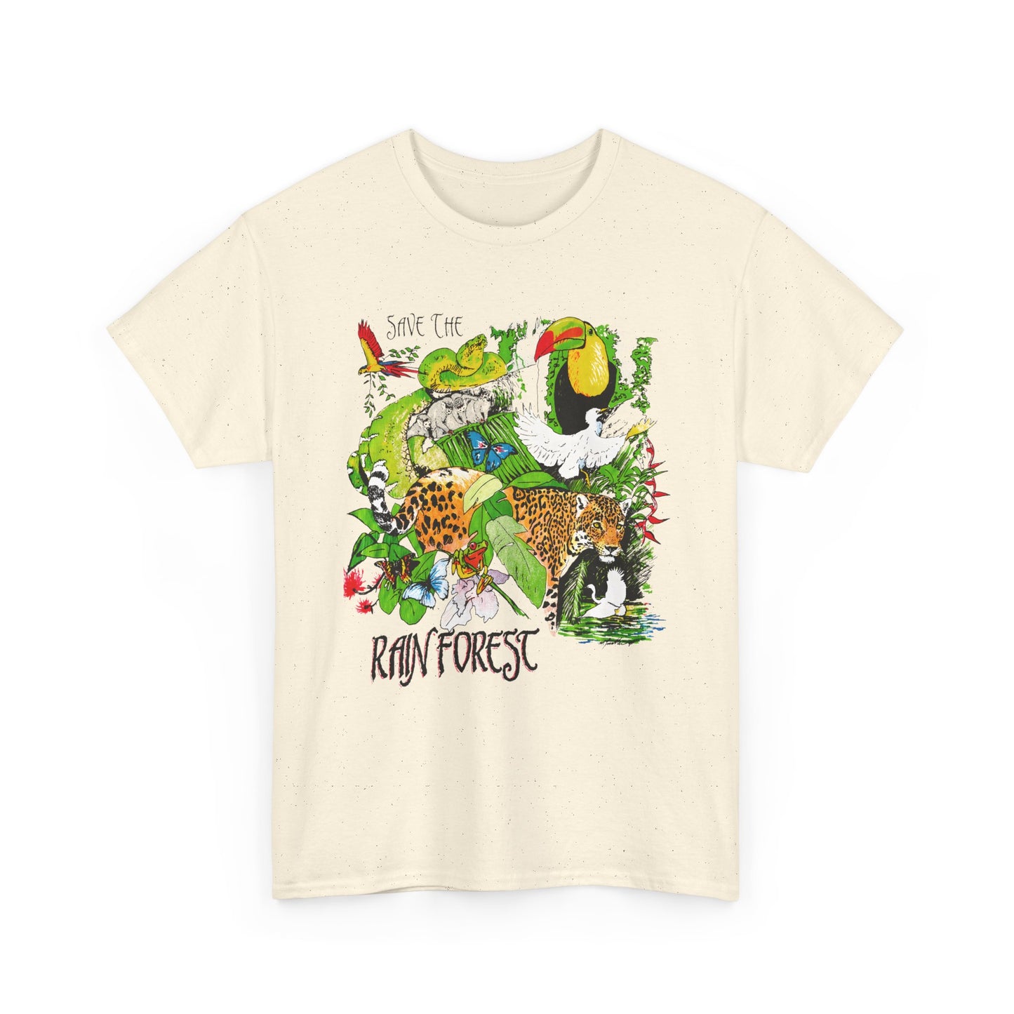 1993 vintage save the rainforest reproduction tshirt