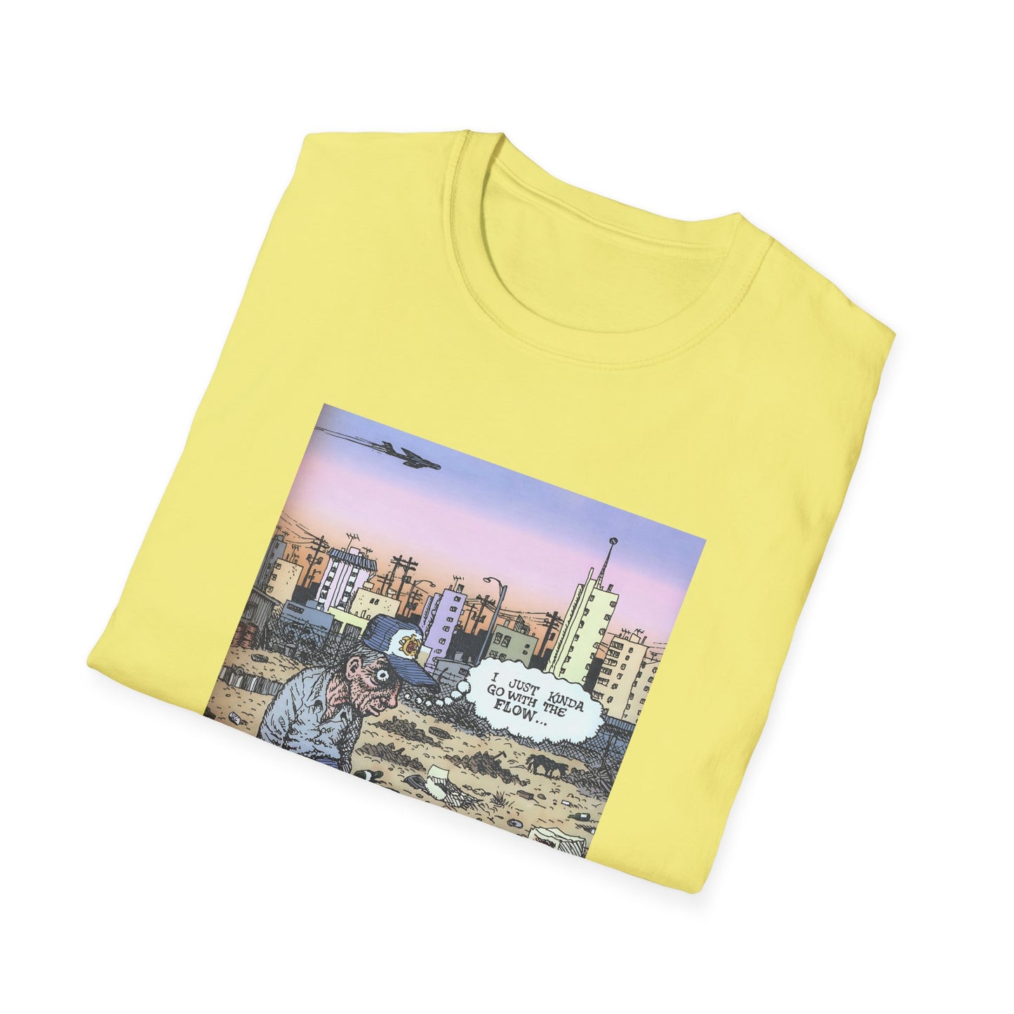 r. crumb i just kinda go with the flow tshirt