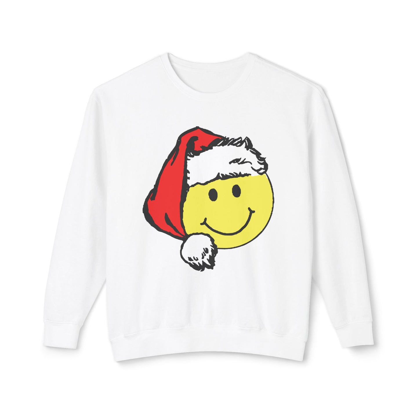 happy face santa 1980s reproduction 100% cotton sweatshirt