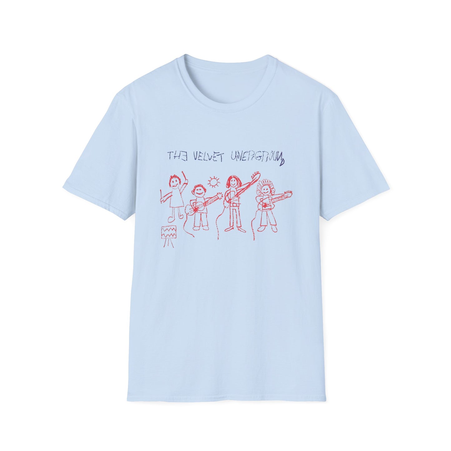 the velvet underground poster from 1969 kid drawing tshirt