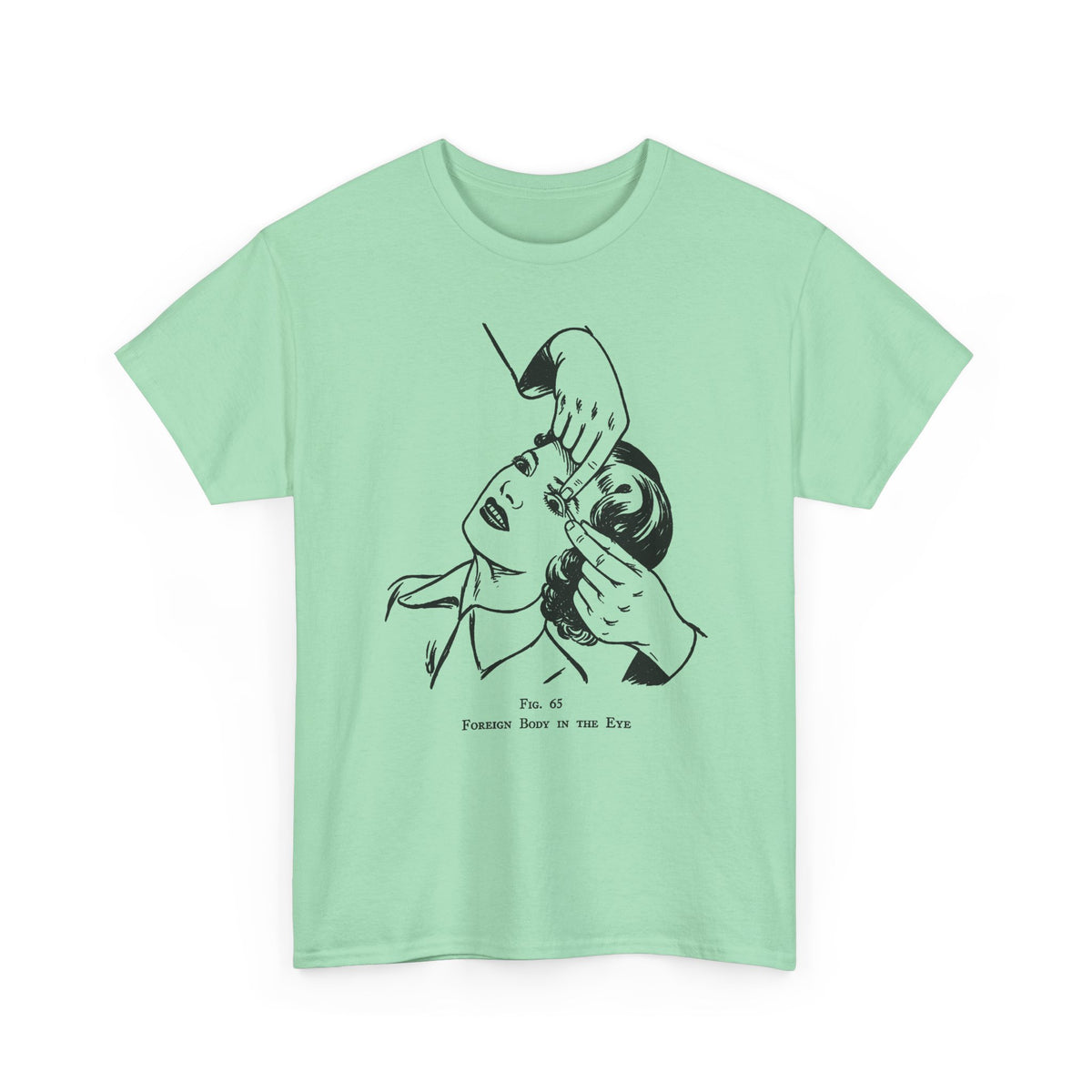 vintage british medical pamphlet foreign body in the eye reproduction tshirt