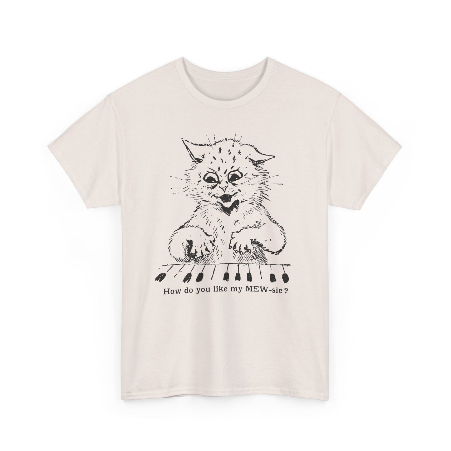 louis wain cat sketch how do you like my mew-sic? tshirt