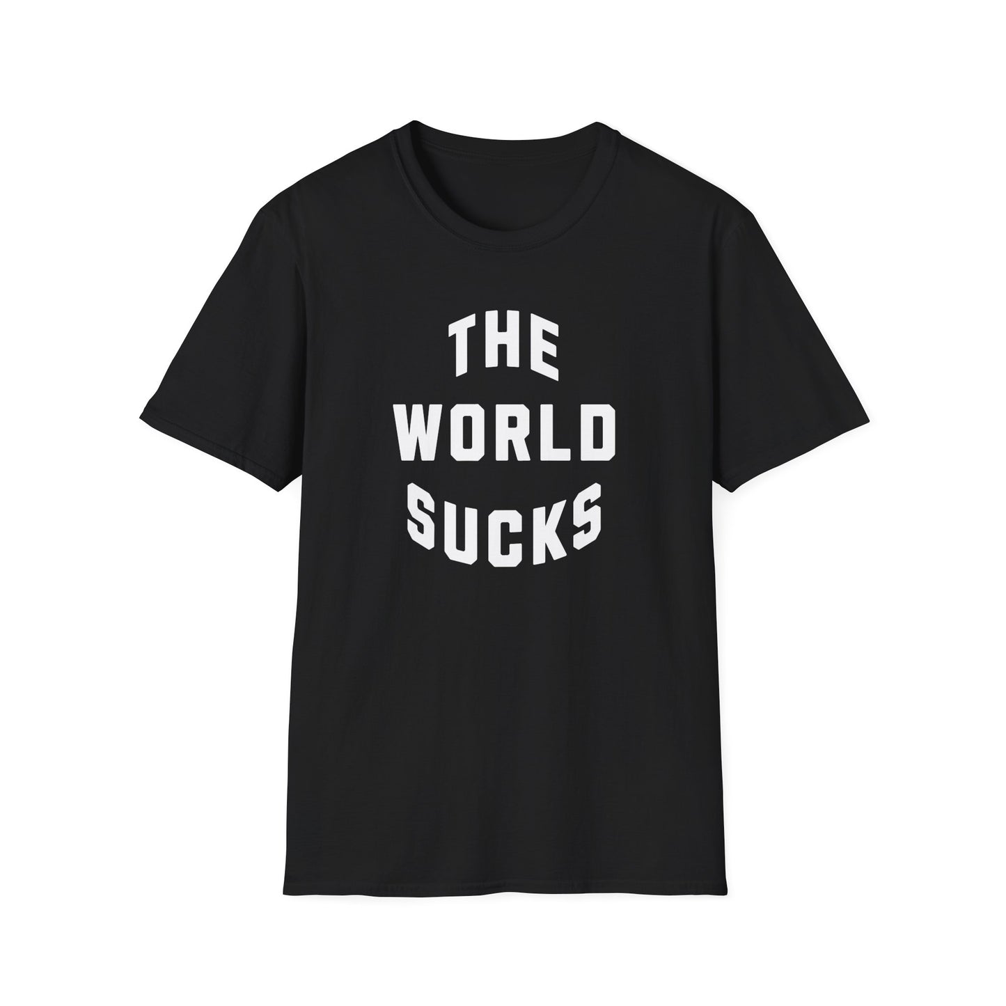 the world sucks vintage design tshirt