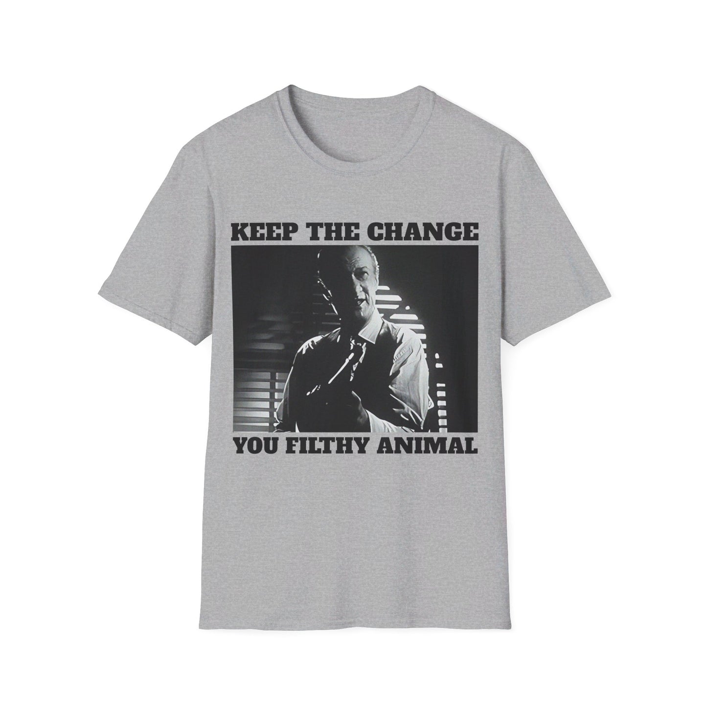 home alone gangster movie keep the change you filthy animal christmas colours tshirt