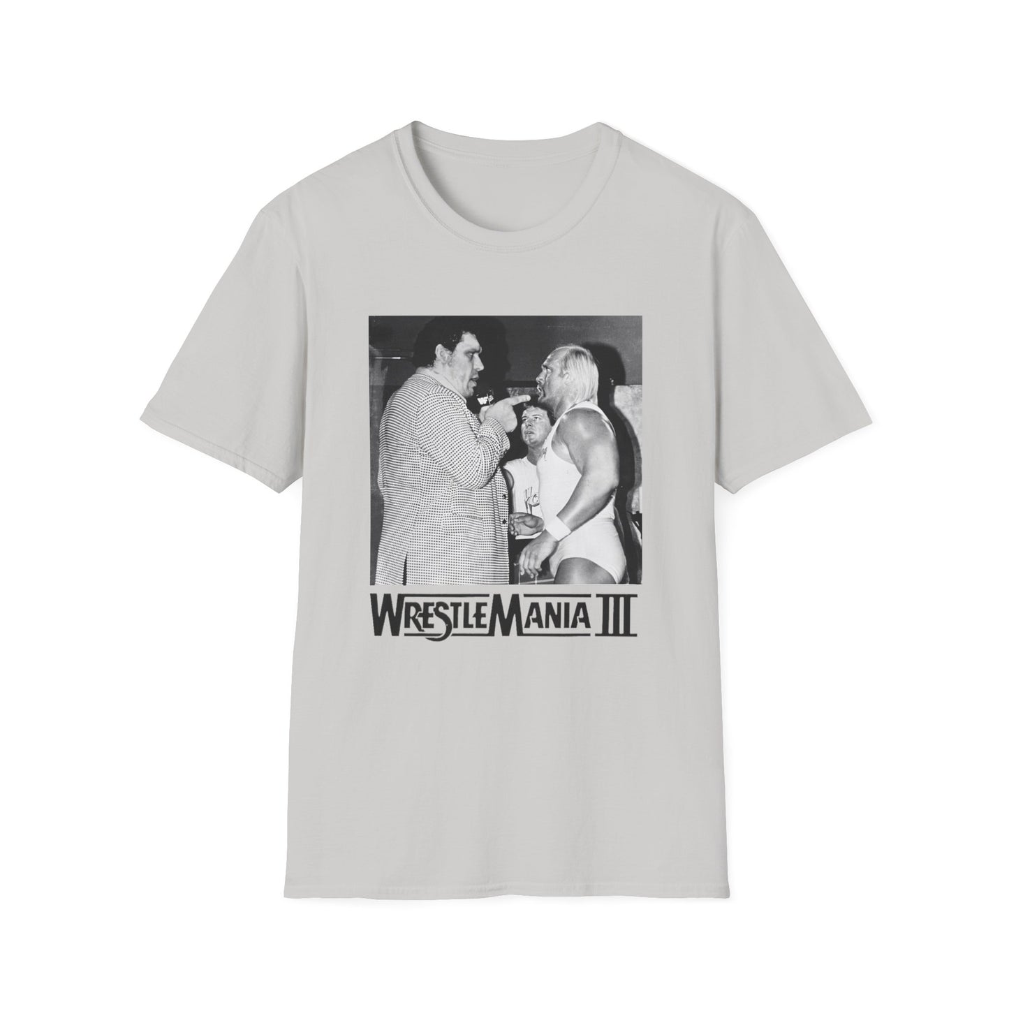 wrestlemania iii hulk v. andre the giant photo tshirt