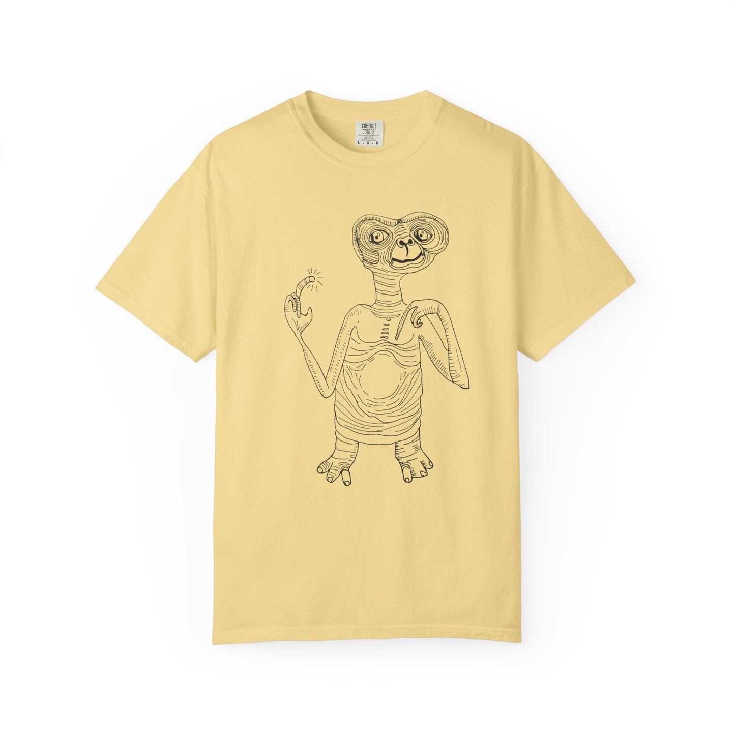 original drawing E.T the extraterrestrial tshirt on comfort colors