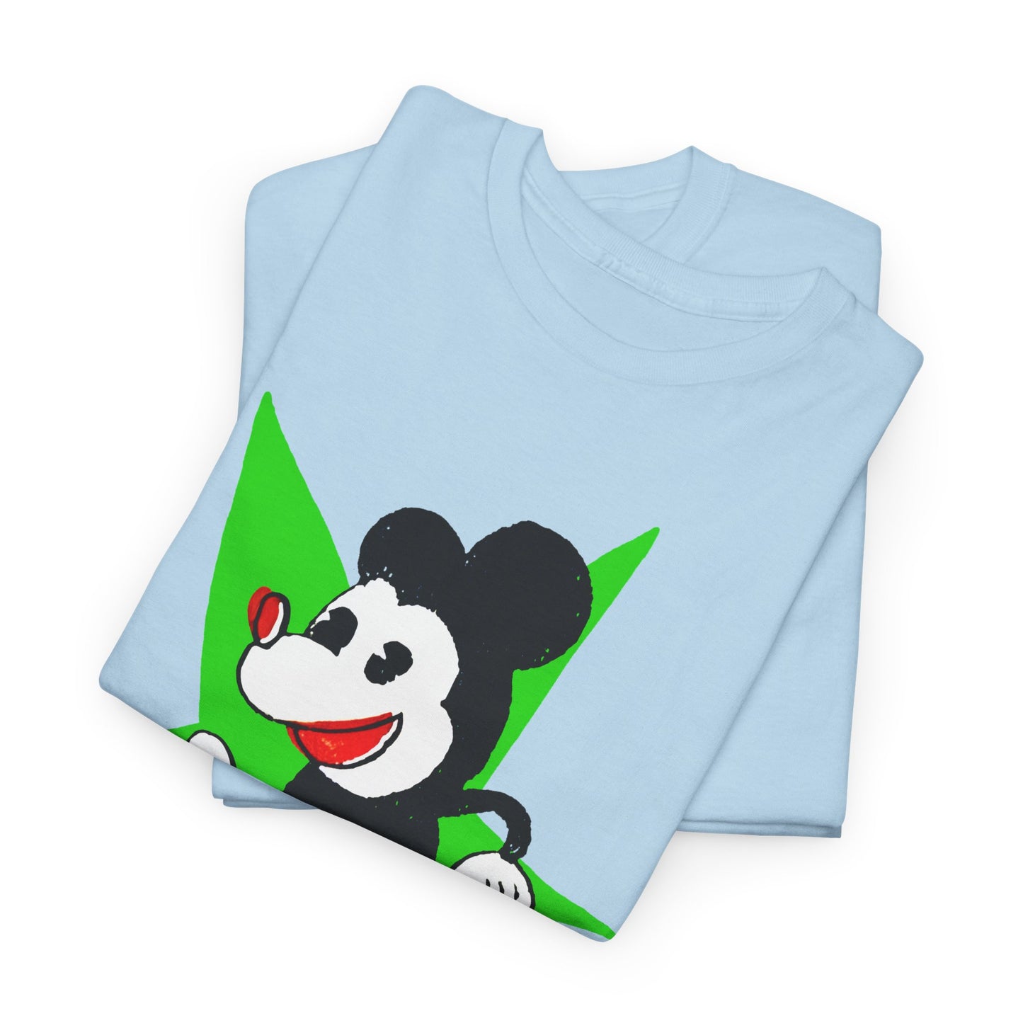 vintage japanese mickey with weird green star fan art tshirt