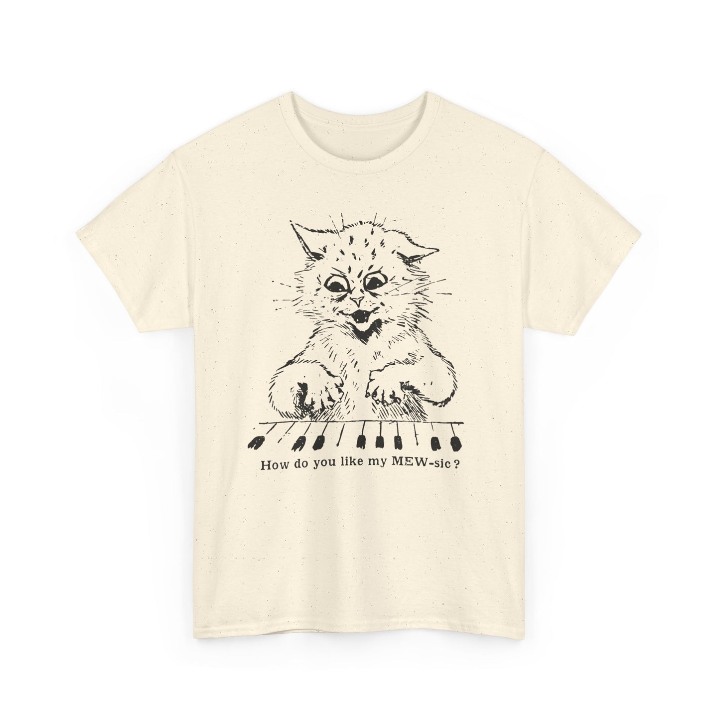 louis wain cat sketch how do you like my mew-sic? tshirt