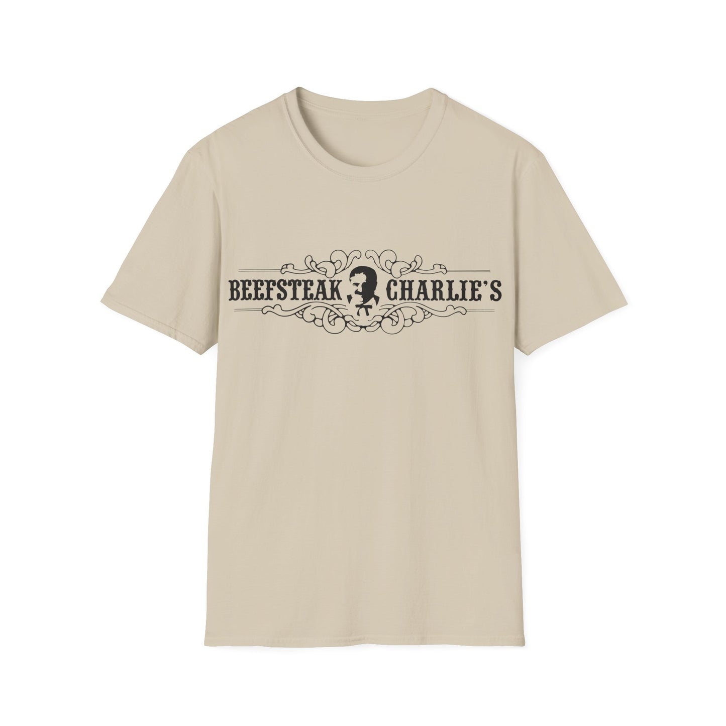 vintage defunct beefsteak charlie's logo tshirt