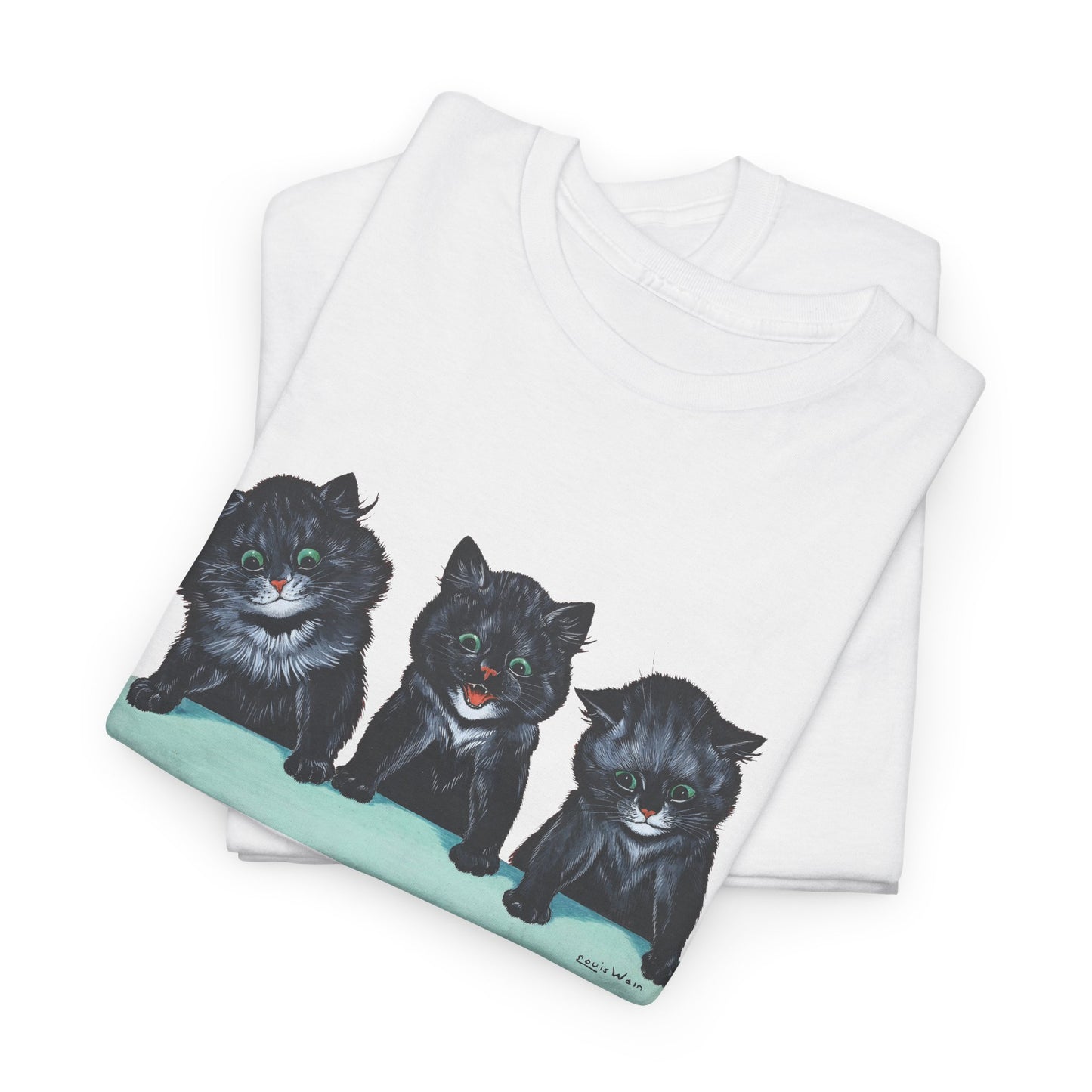 louis wain anthropomorphised cat painting 3 black cats