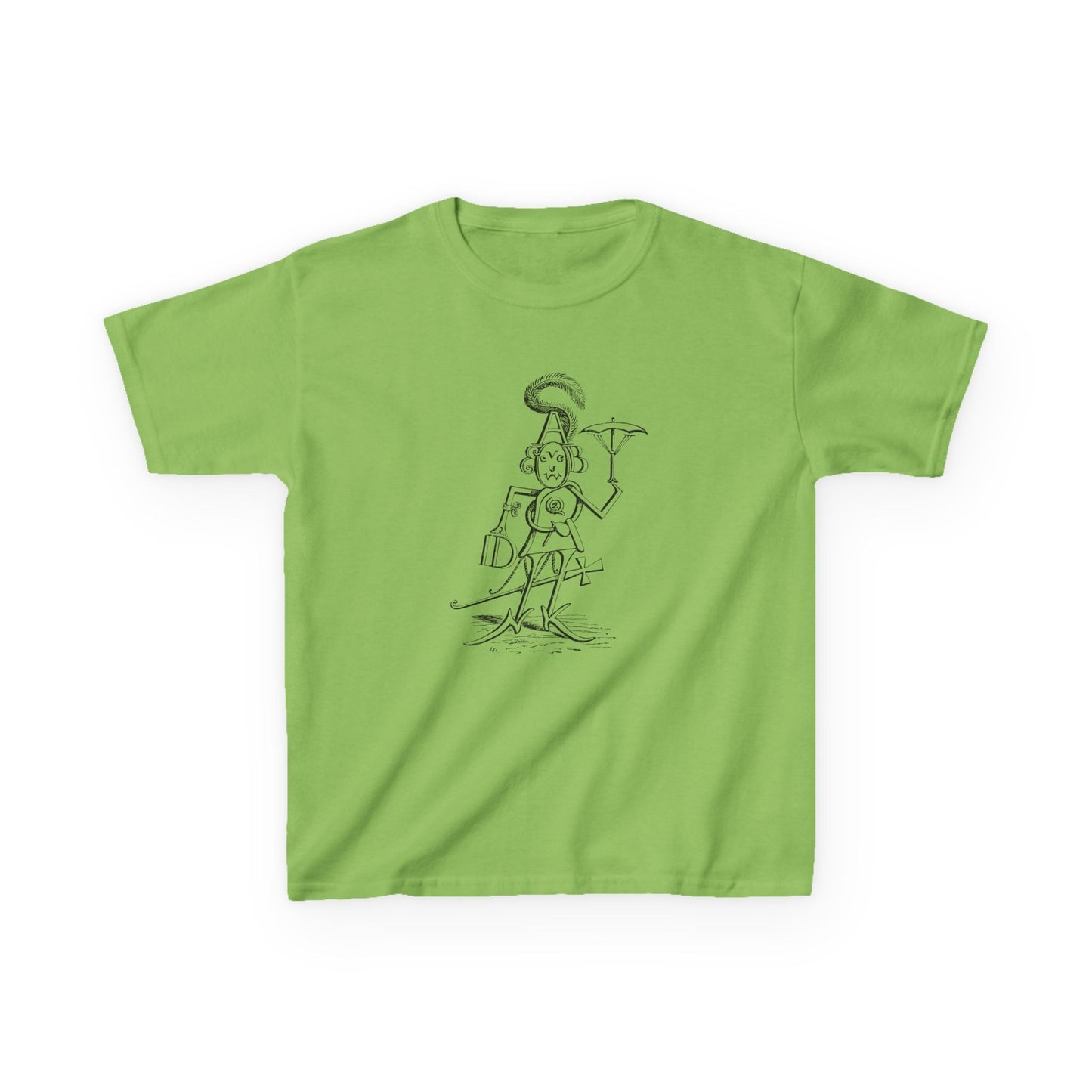 mr alphabet containing all 26 letters 1902 illustration by hugh rowley YOUTH SIZE short sleeve tee