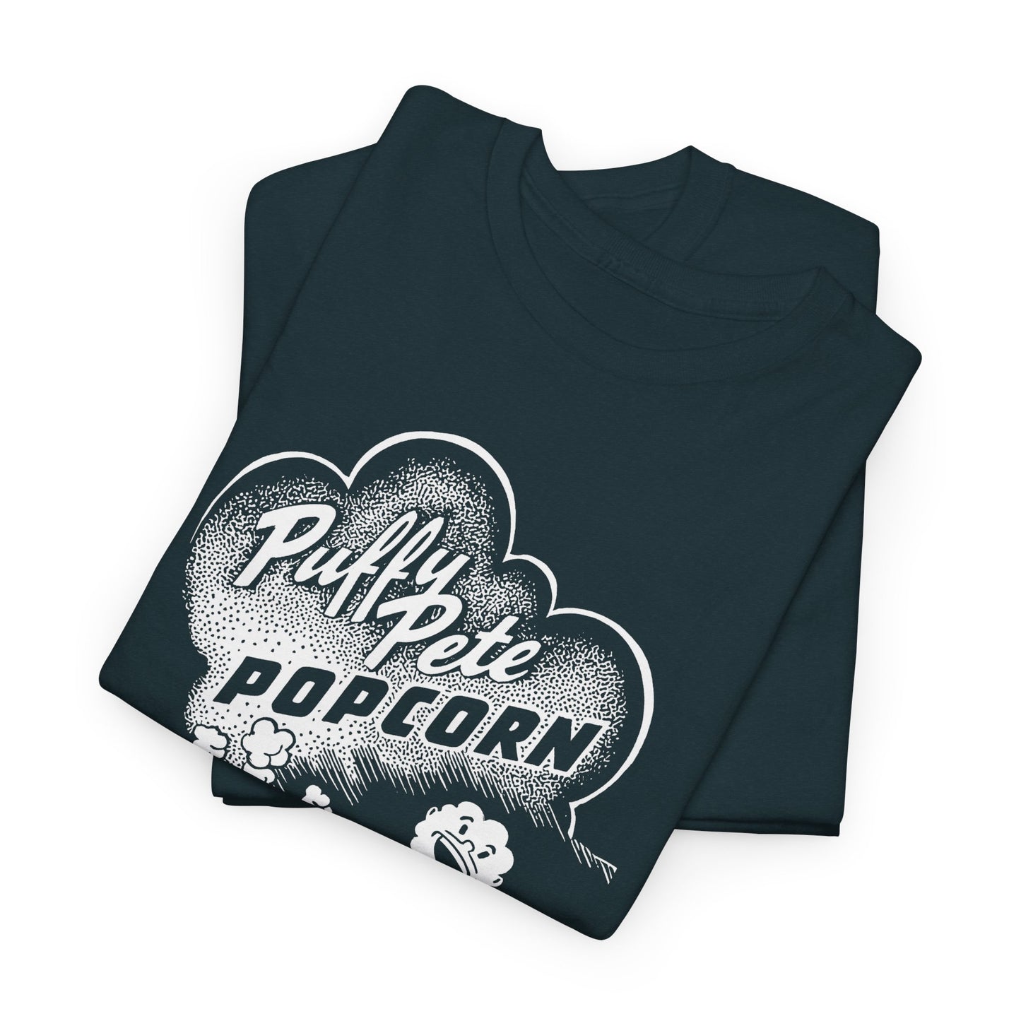 vintage puffy pete popcorn box logo tshirt