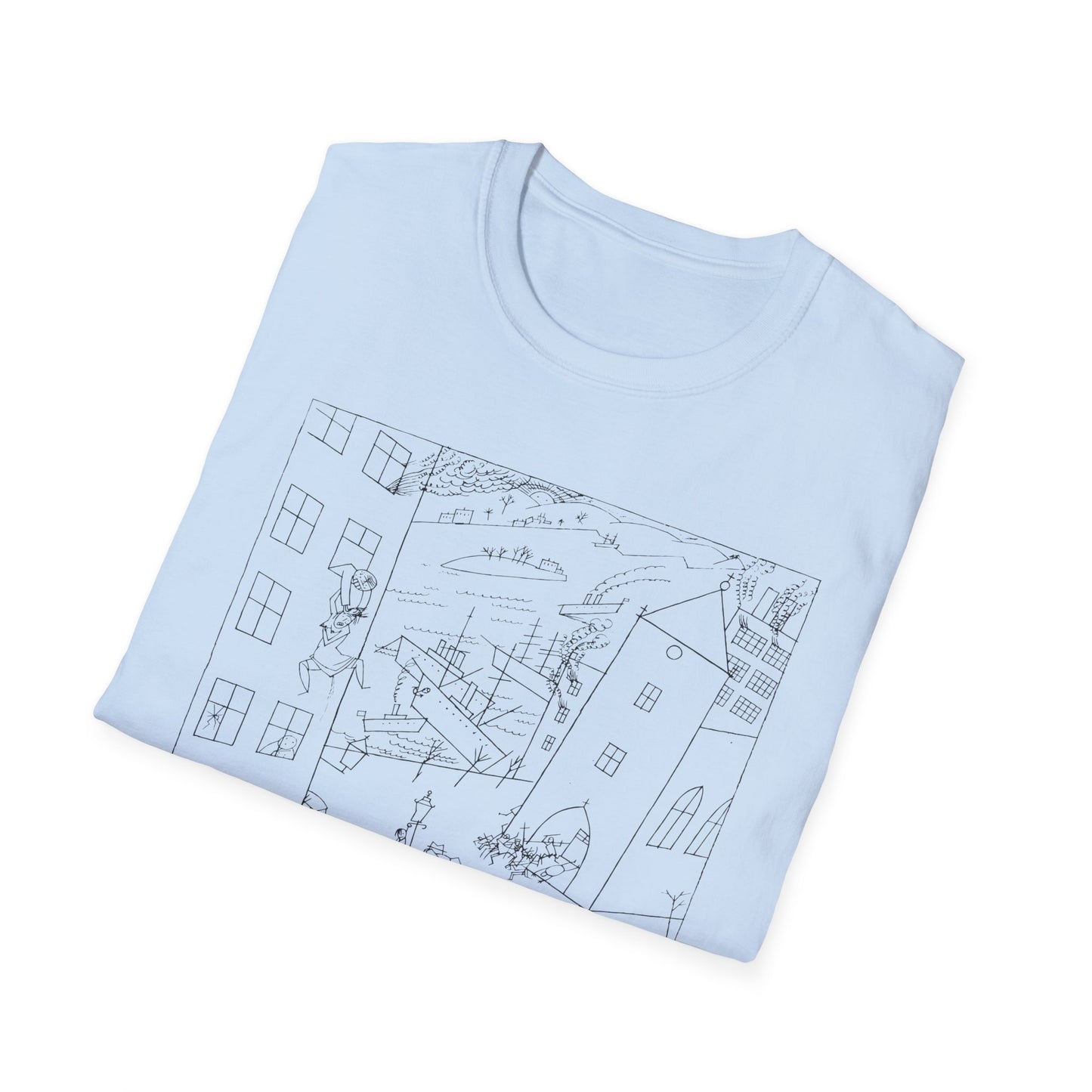 1915 drawing george groz riot of the insane, ships from the US tshirt