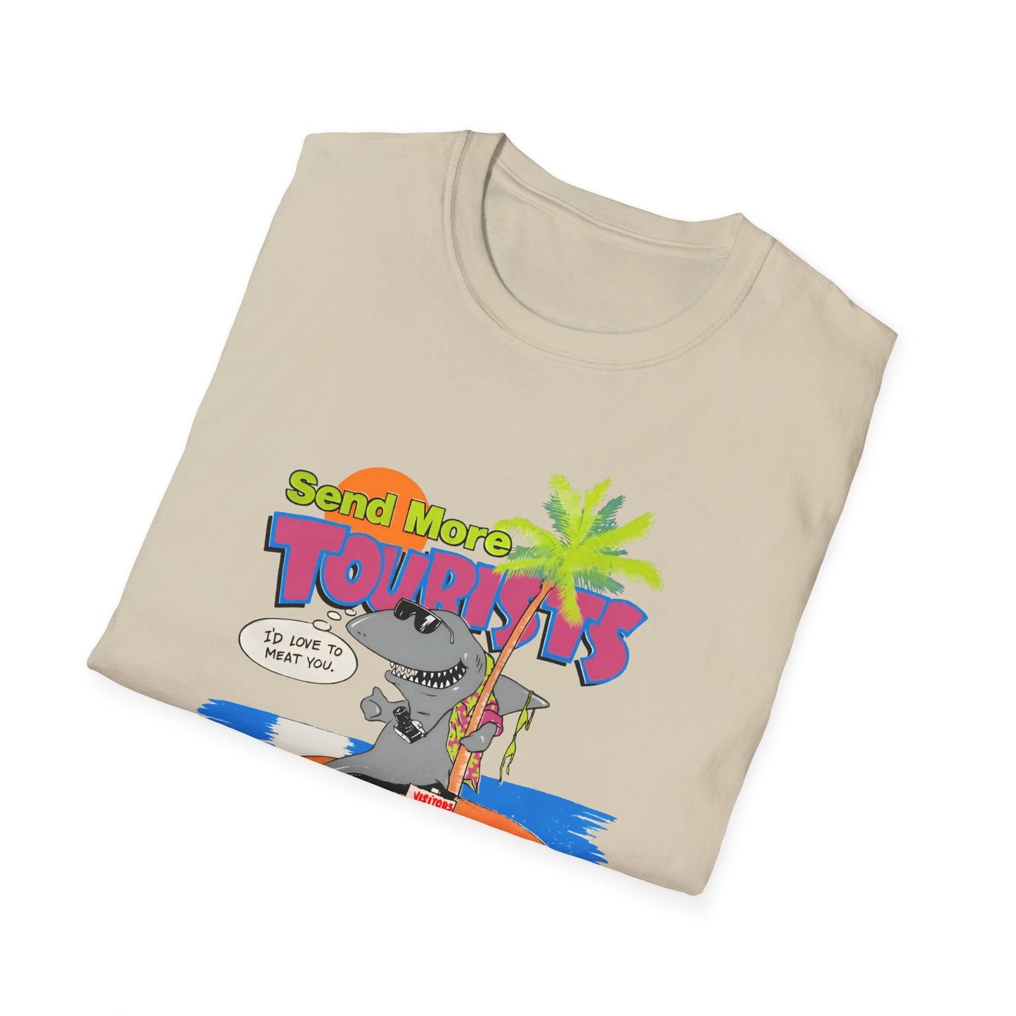 vintage 1980s send more tourists graphic tshirt