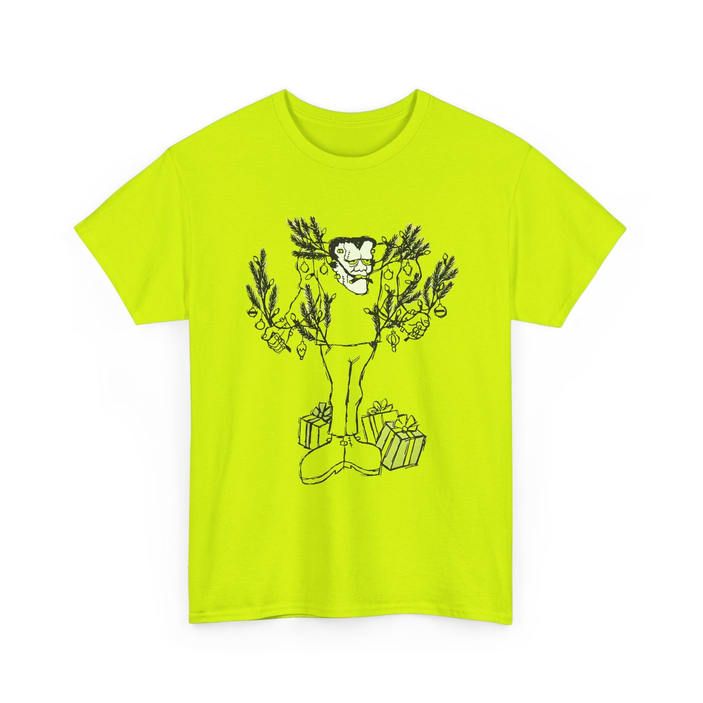 1974 monster holidays by norman bridwell frankenstein monster christmas tree disguise tshirt