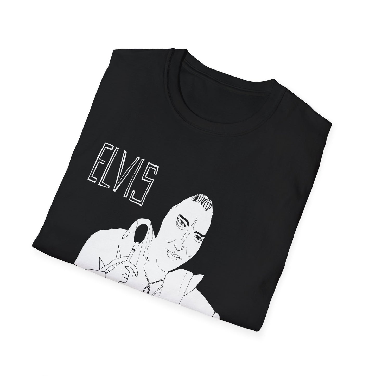 original drawing of elvis during his jumpsuit years tshirt