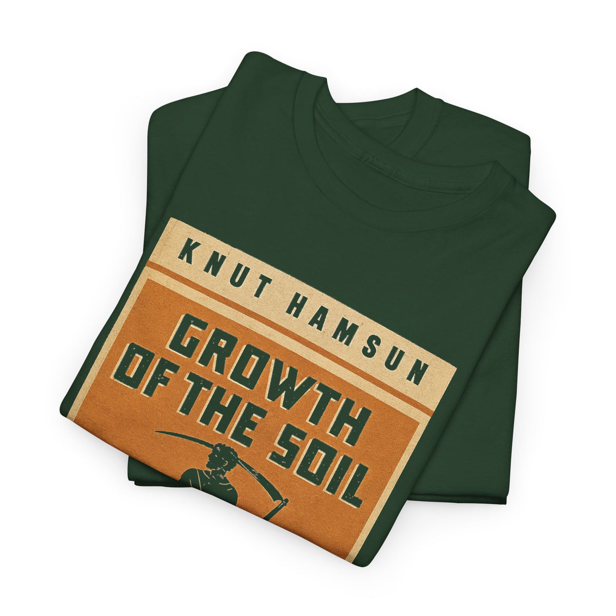 knut hamsen 1917 growth of the soil book cover tshirt